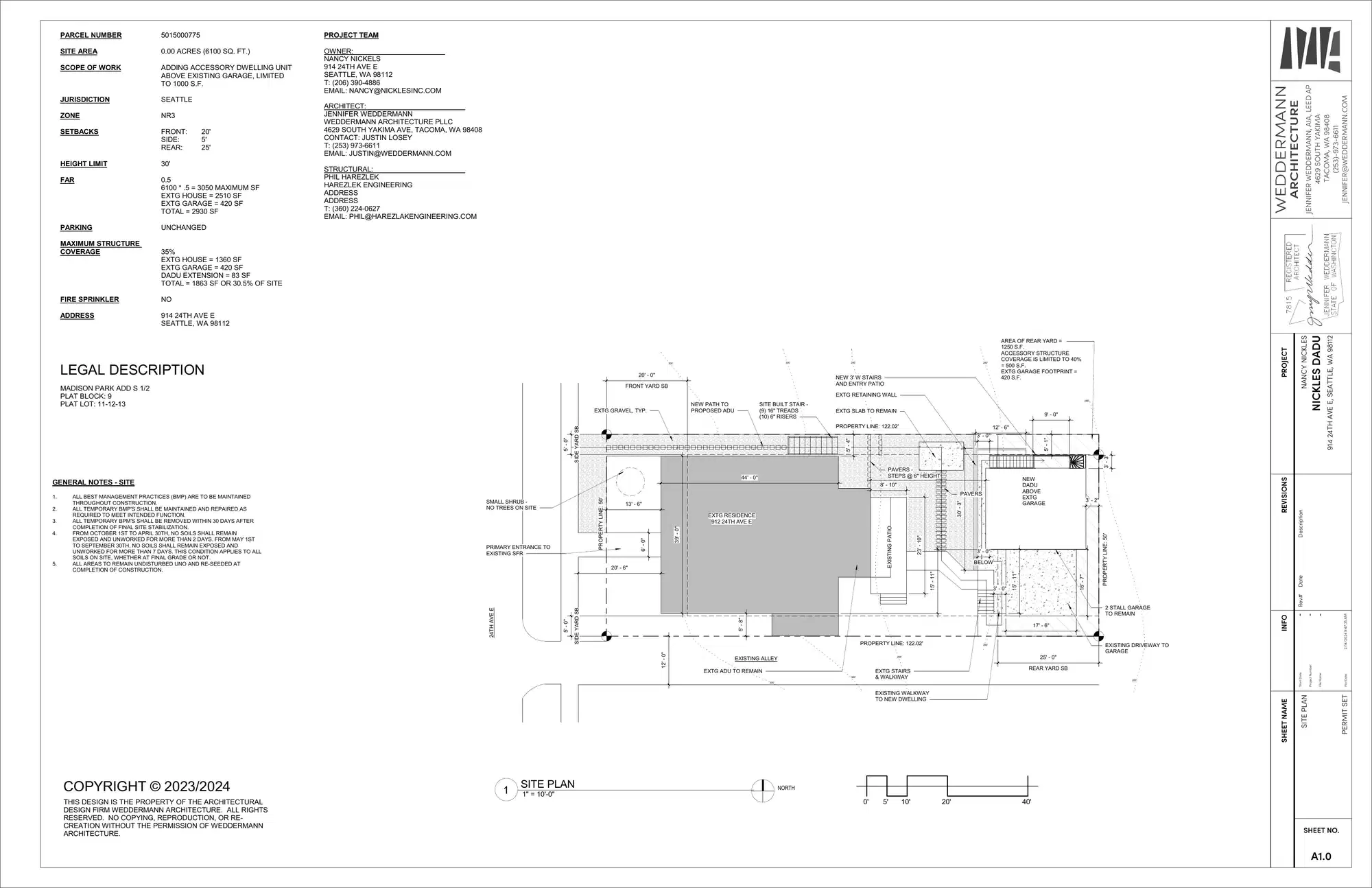 Site plan for 916 24th Ave E