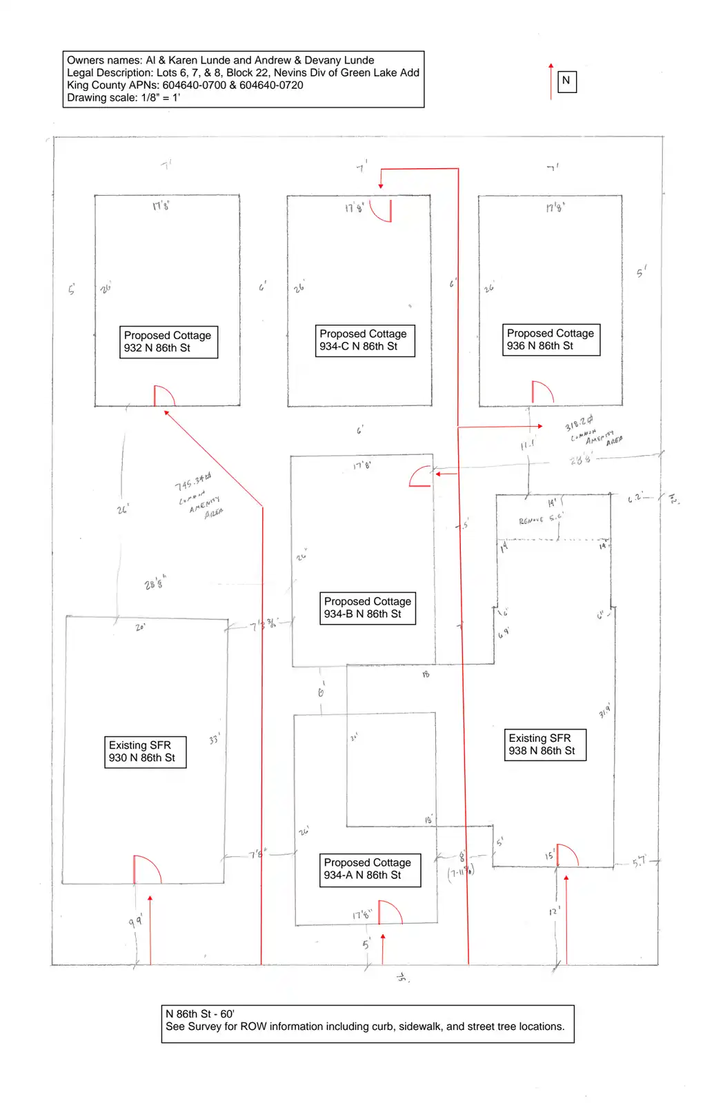 Site plan for 930 N 86th St
