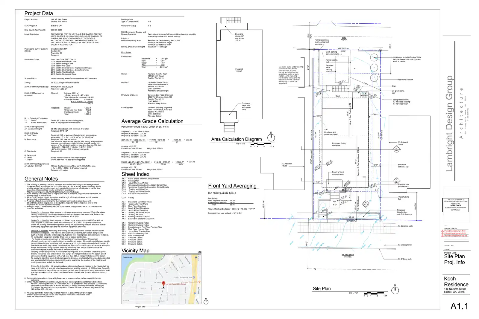 Site plan for 146 NE 64th St