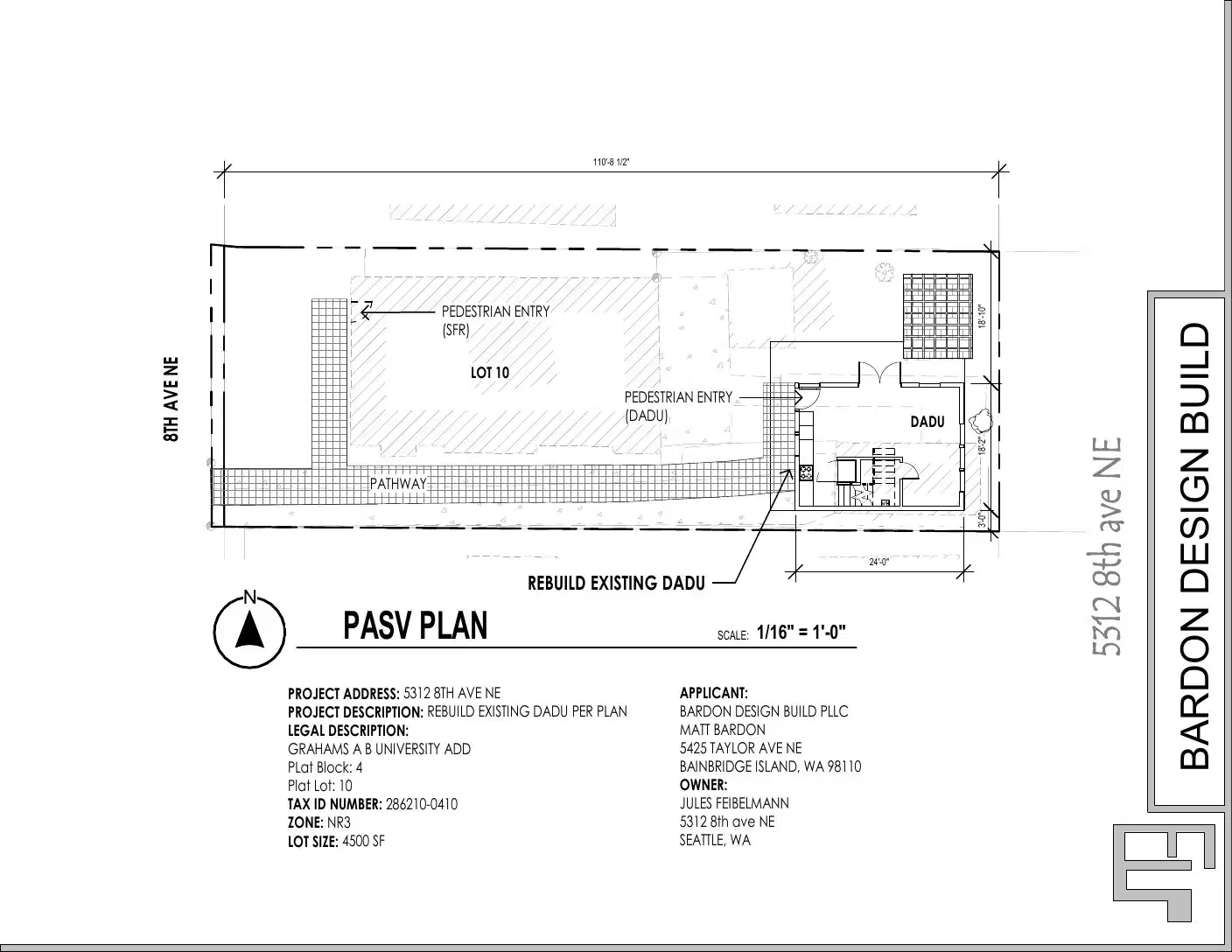 Site plan for 5310 8th Ave NE