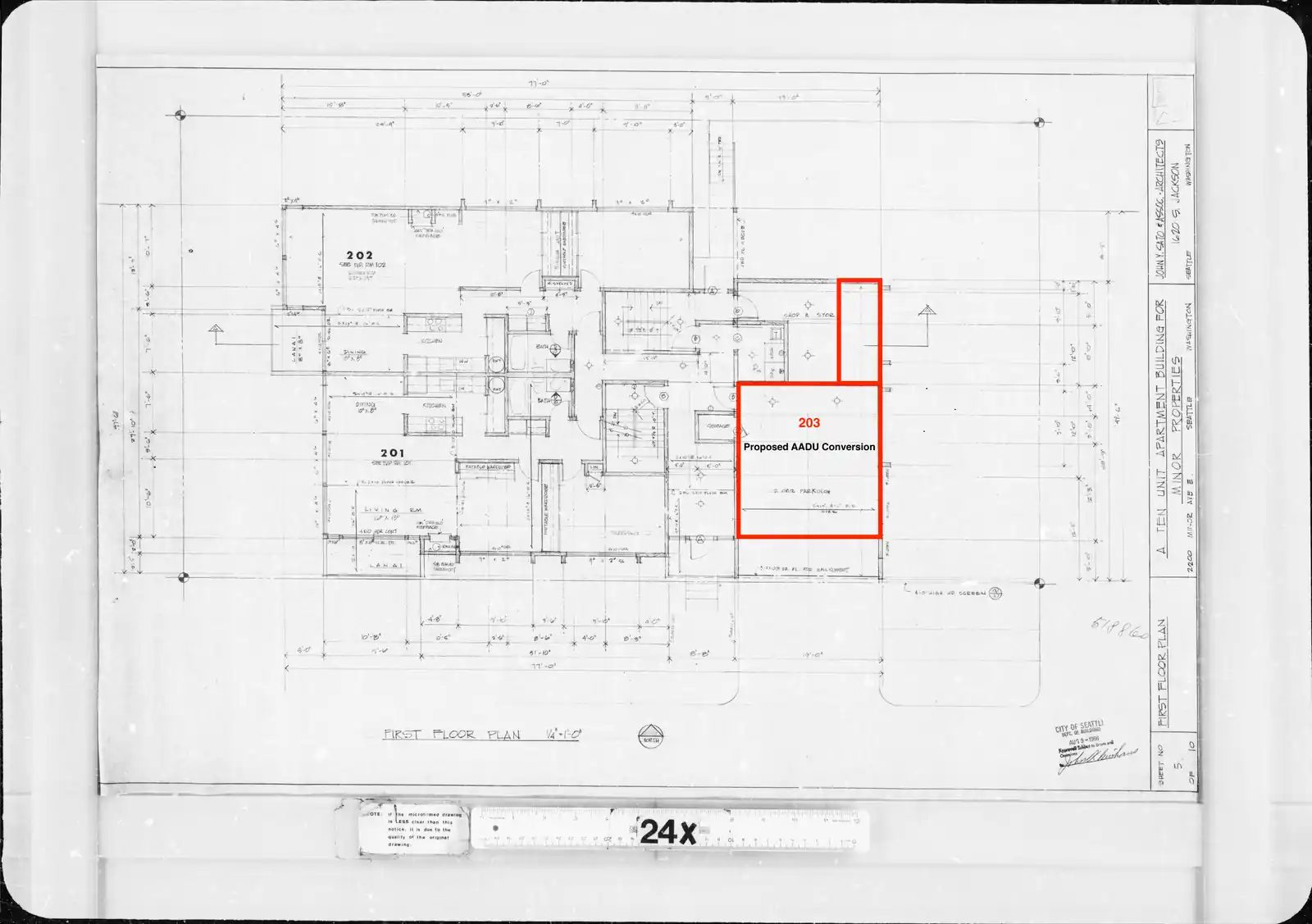 Site plan for 2200 Minor Ave E