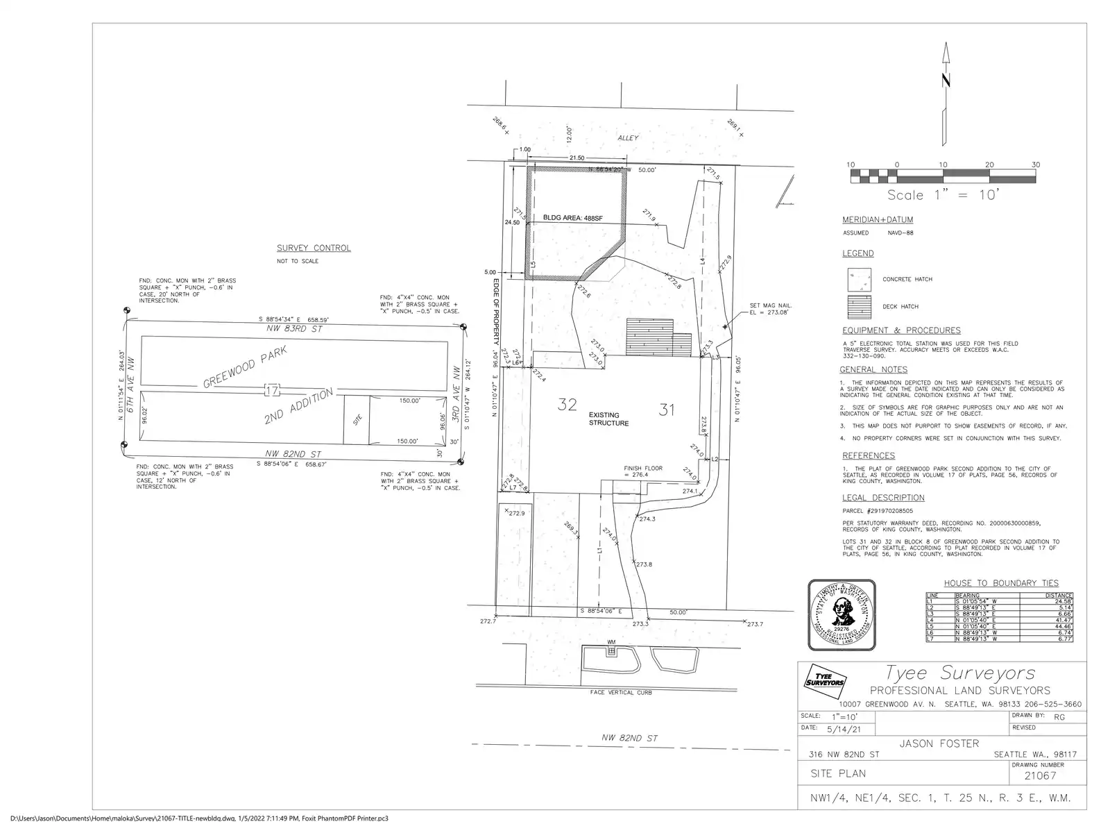 Site plan for 314 NW 82nd St