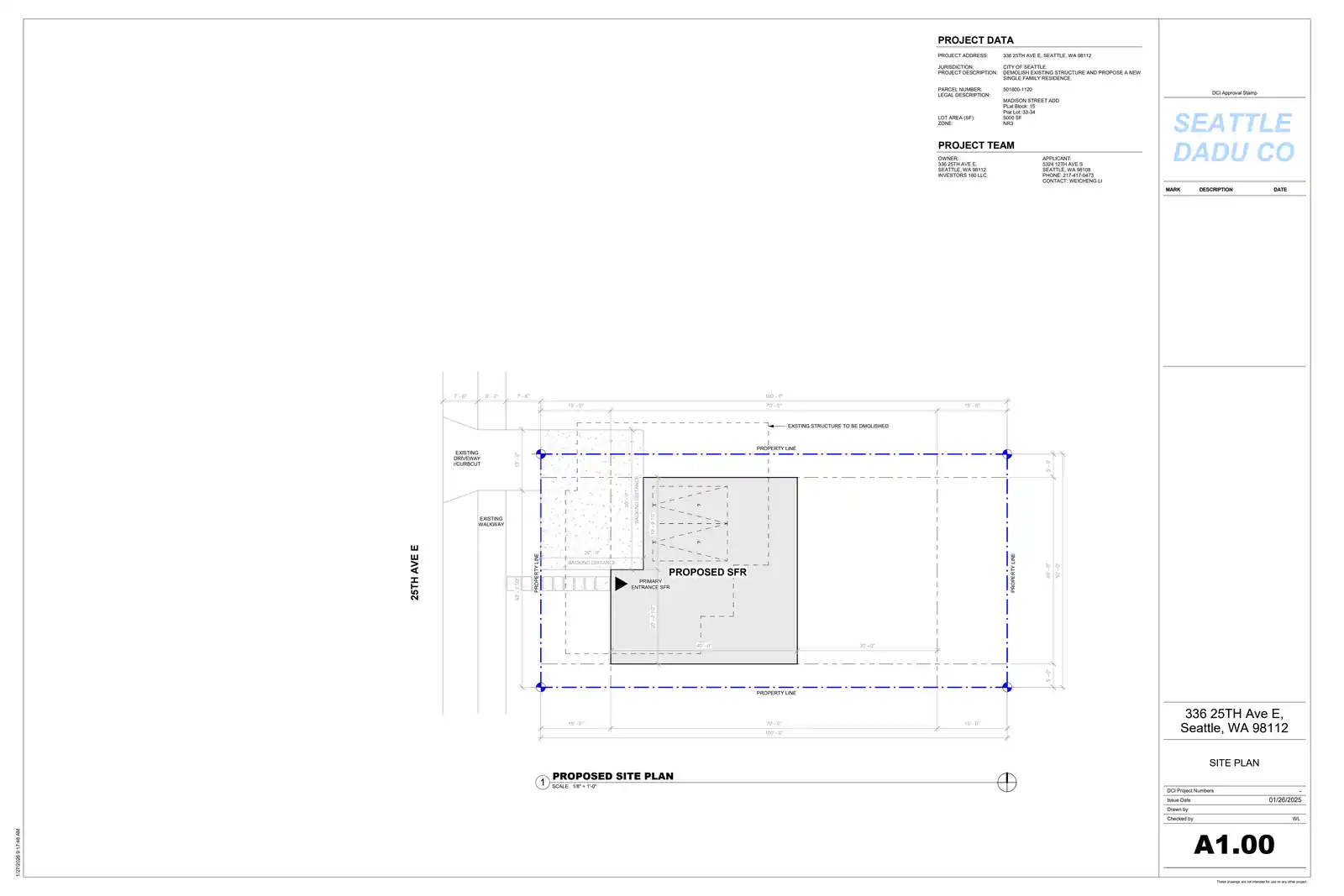 Site plan for 336 25th Ave E