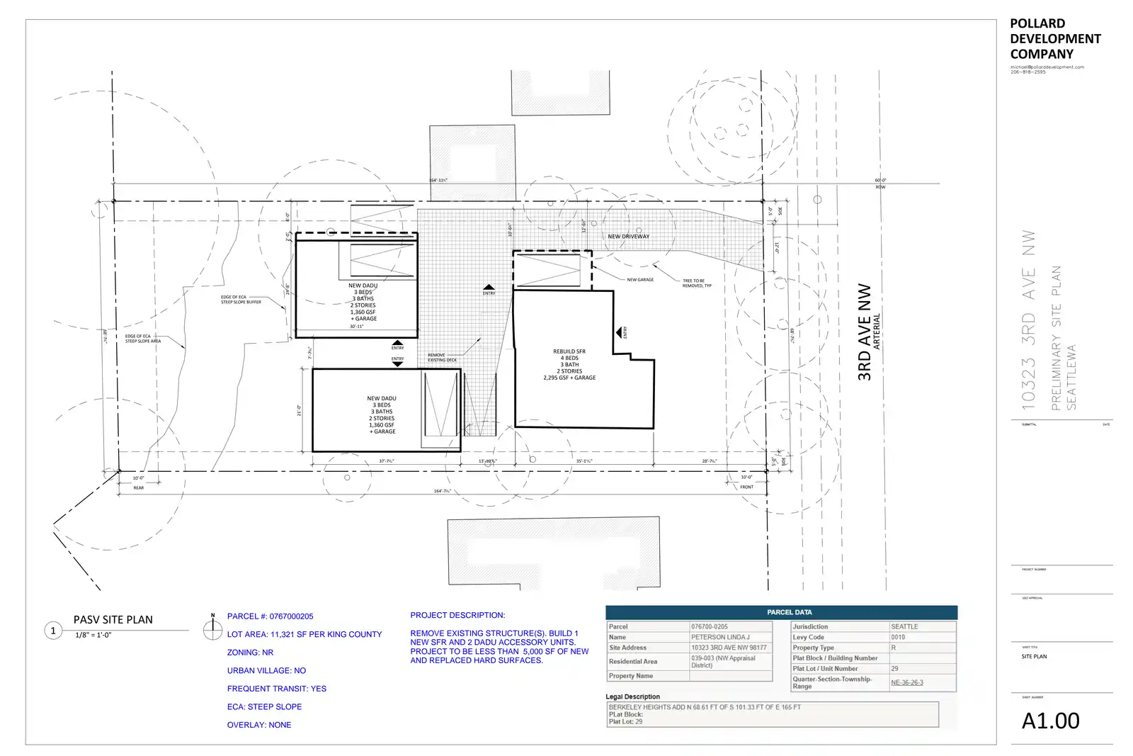 Site plan for 10323 3rd Ave NW