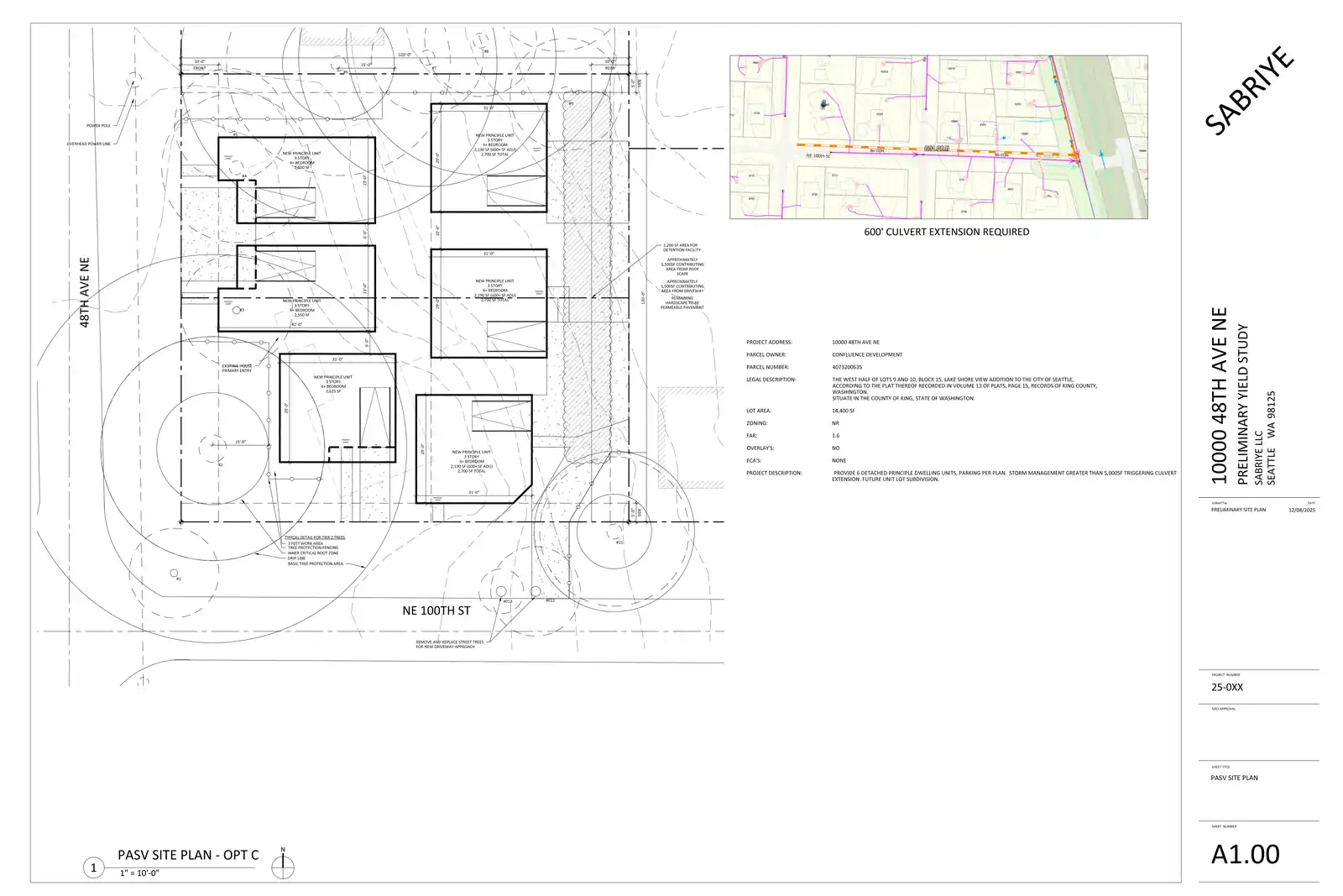 Site plan for 10000 48th Ave NE