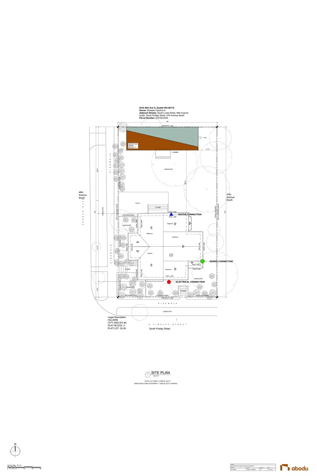 Site plan for 5518 46th Ave S