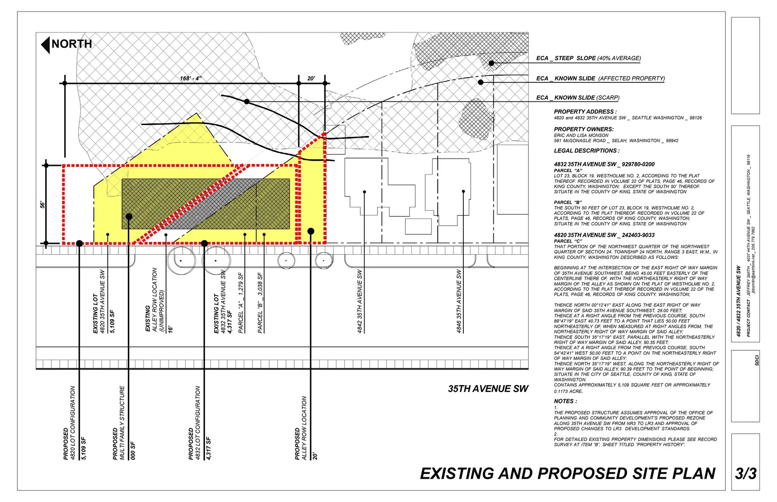 Site plan for 4832 35th Ave SW