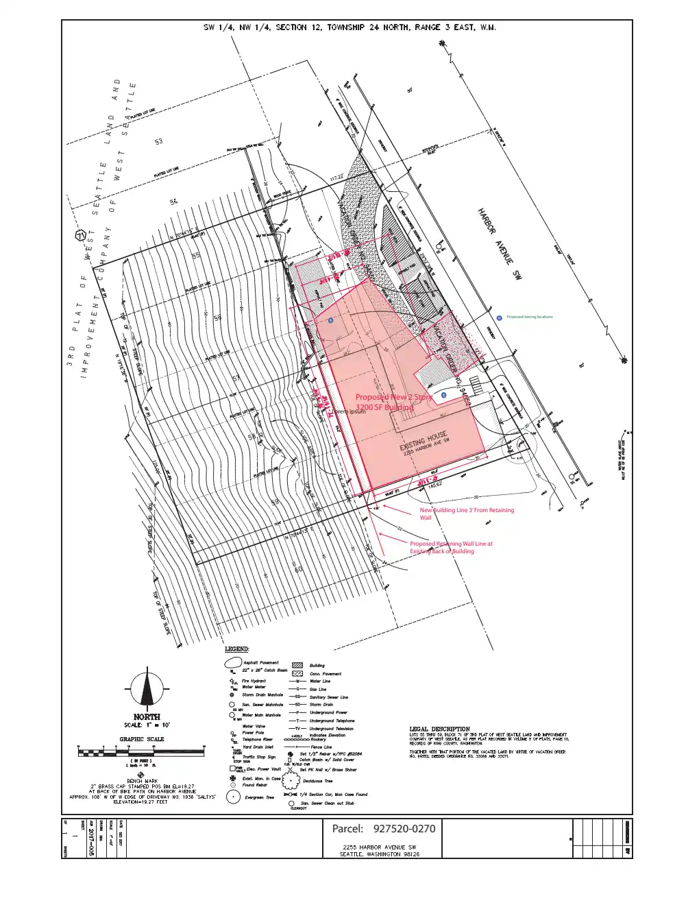 Site plan for 2255 Harbor Ave SW