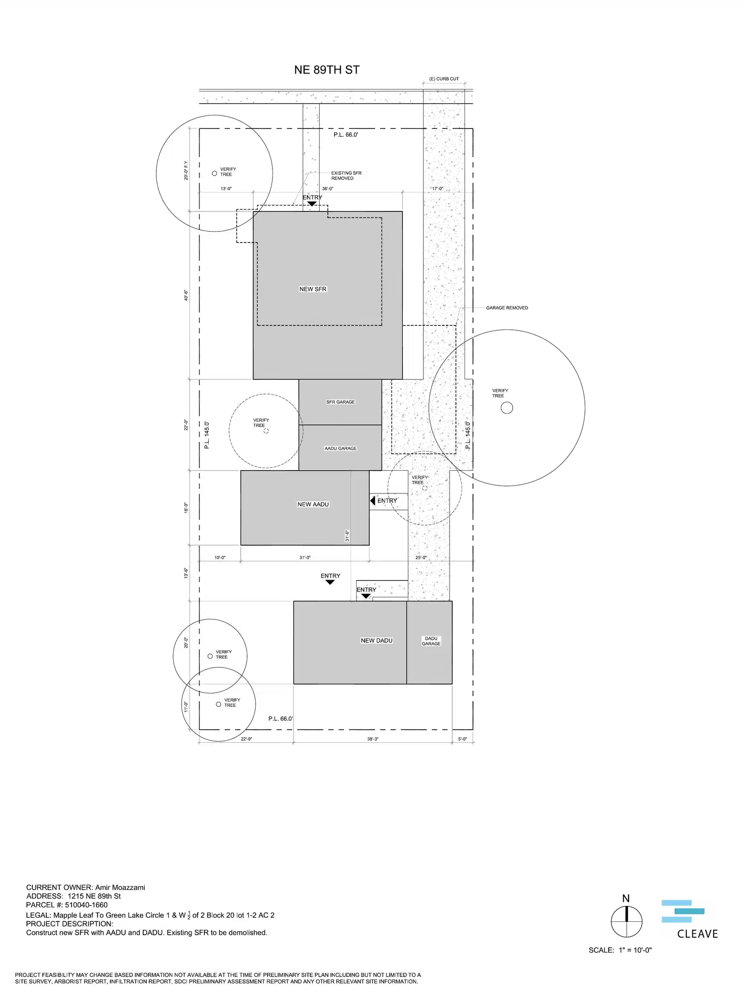 Site plan for 1215 NE 89th St