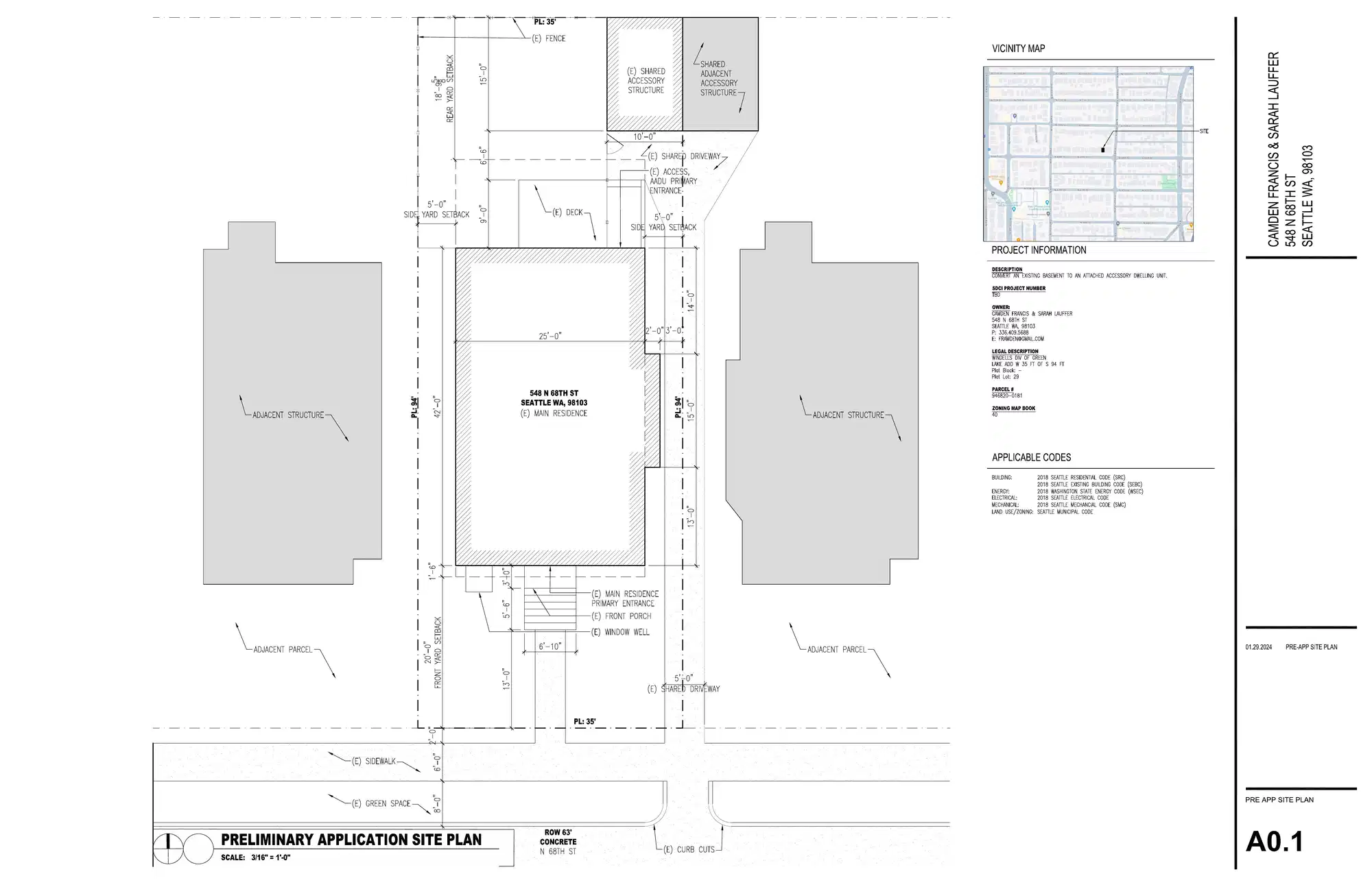 Site plan for 548 N 68th St