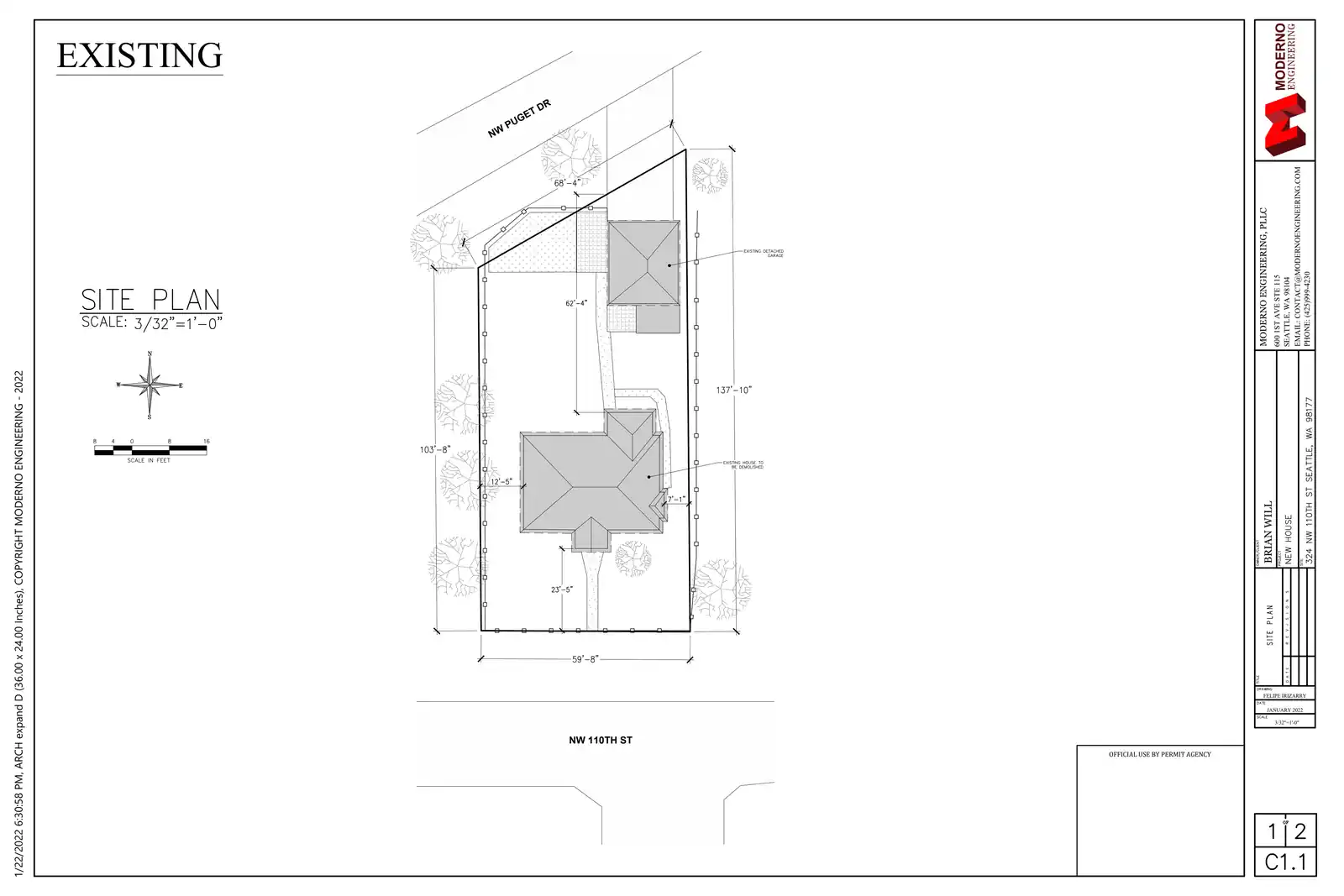 Site plan for 324 NW 110th St