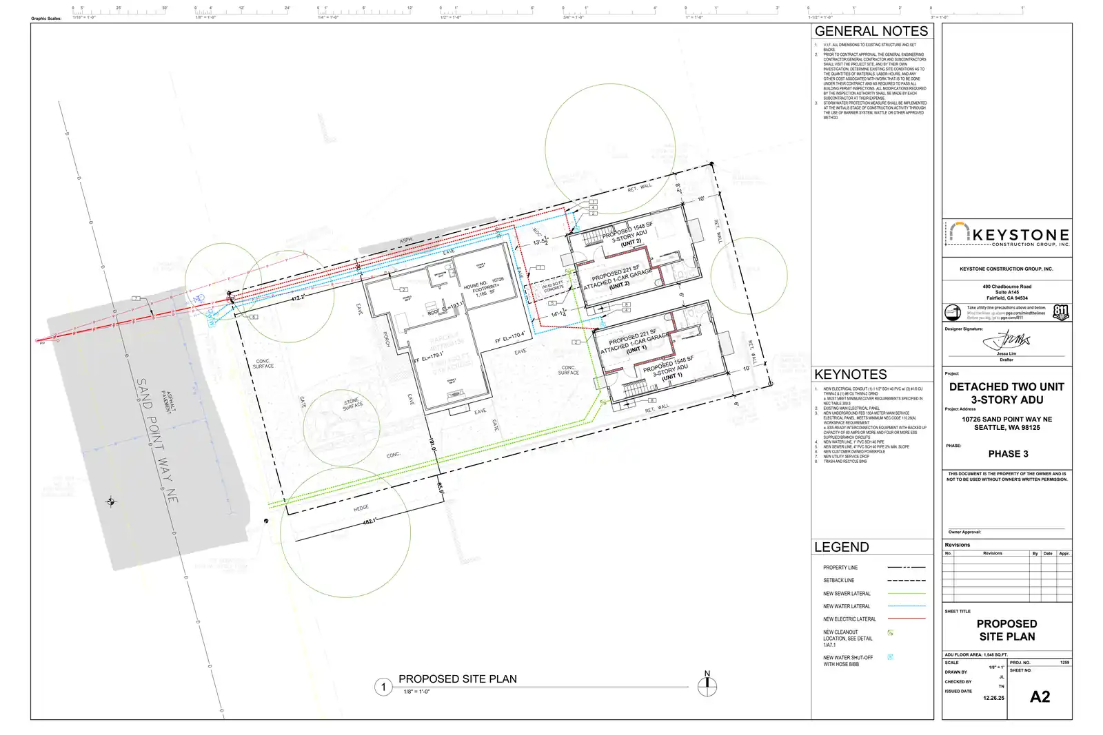 Site plan for 10726 Sand Point Way NE