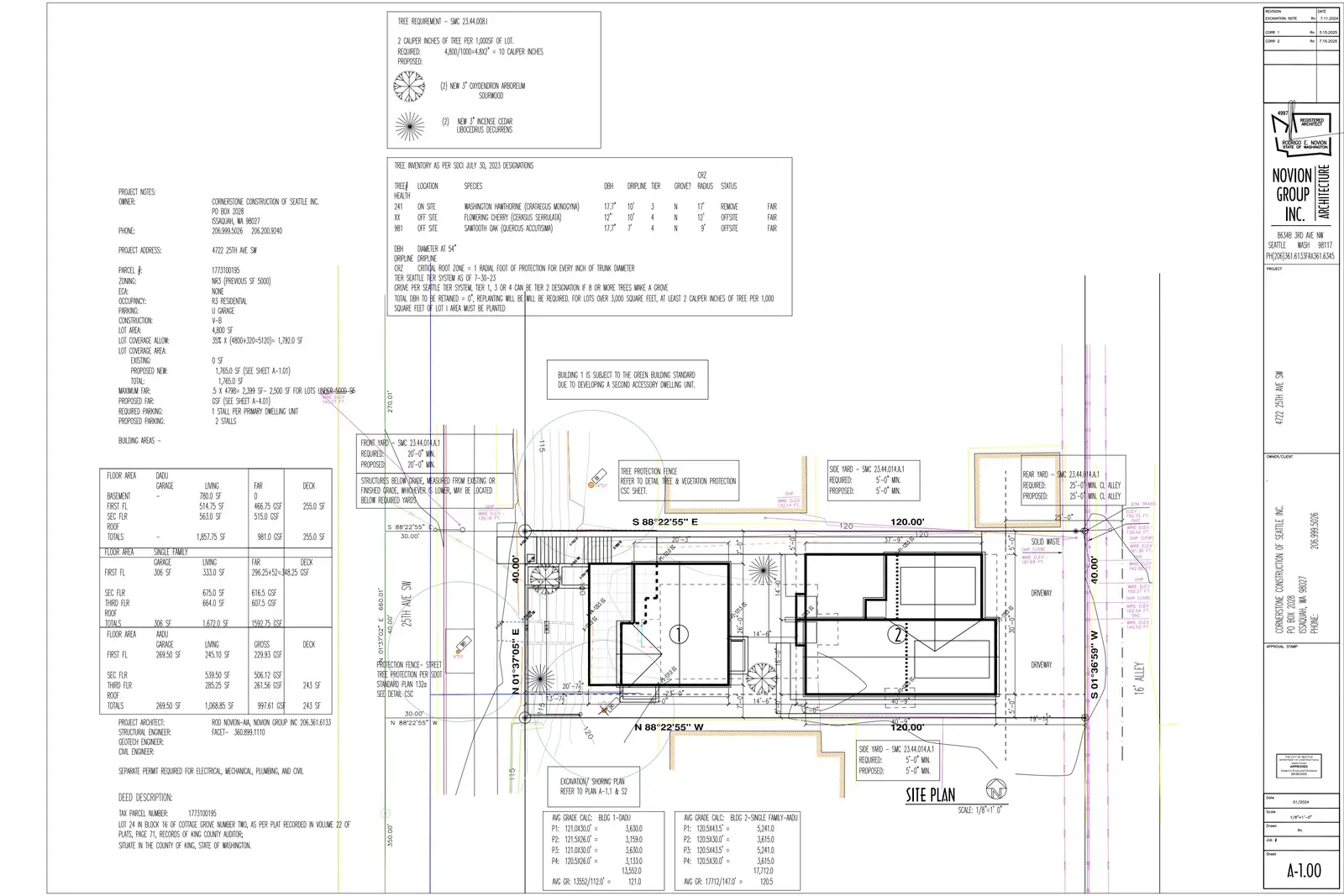 Site plan for 4722 25th Ave SW