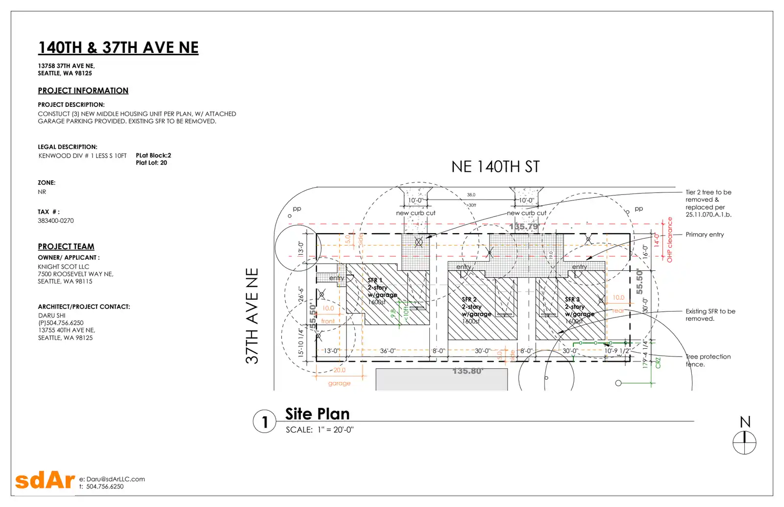 Site plan for 13758 37th Ave NE