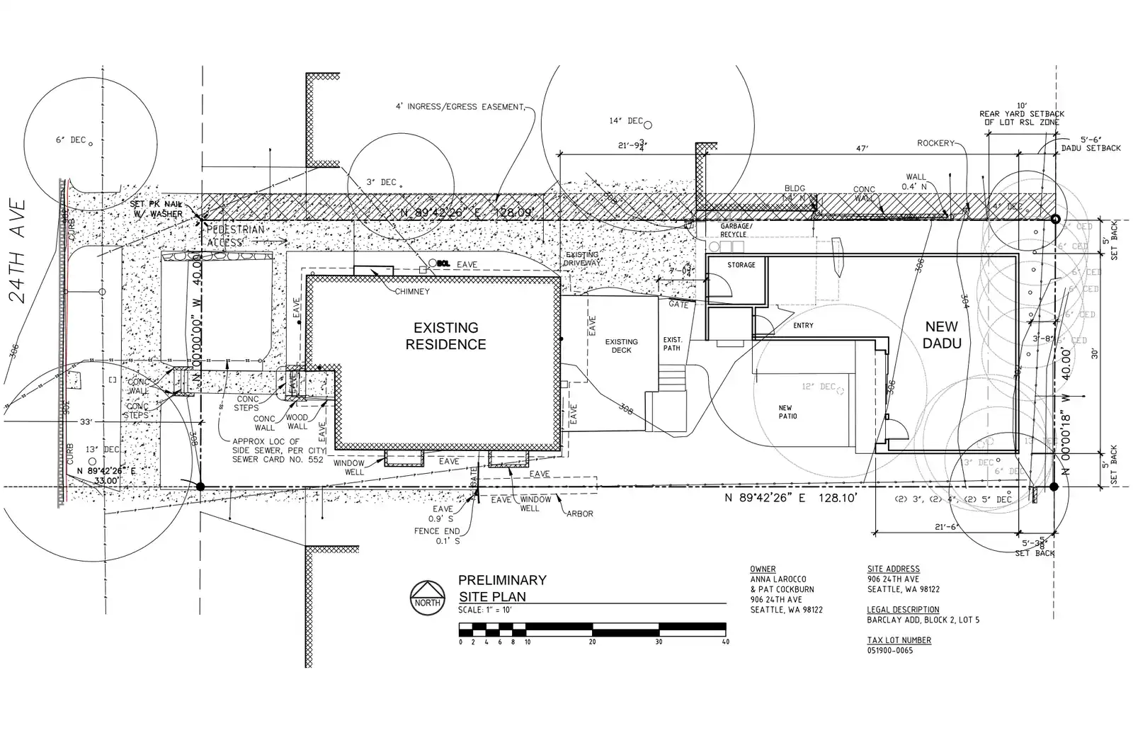 Site plan for 906 24th Ave