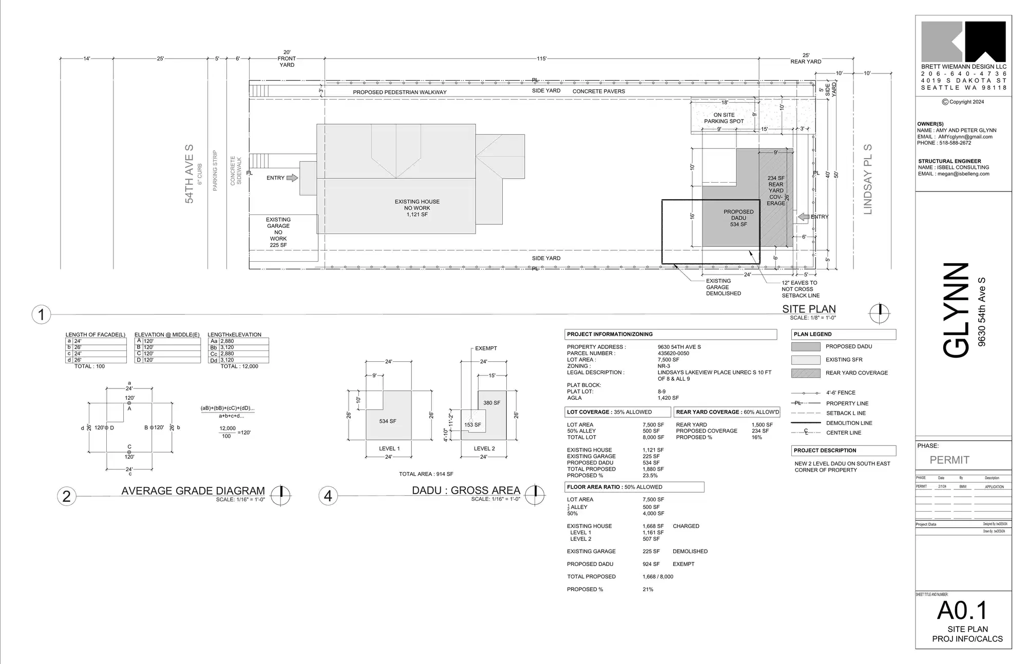 Site plan for 9628 54th Ave S