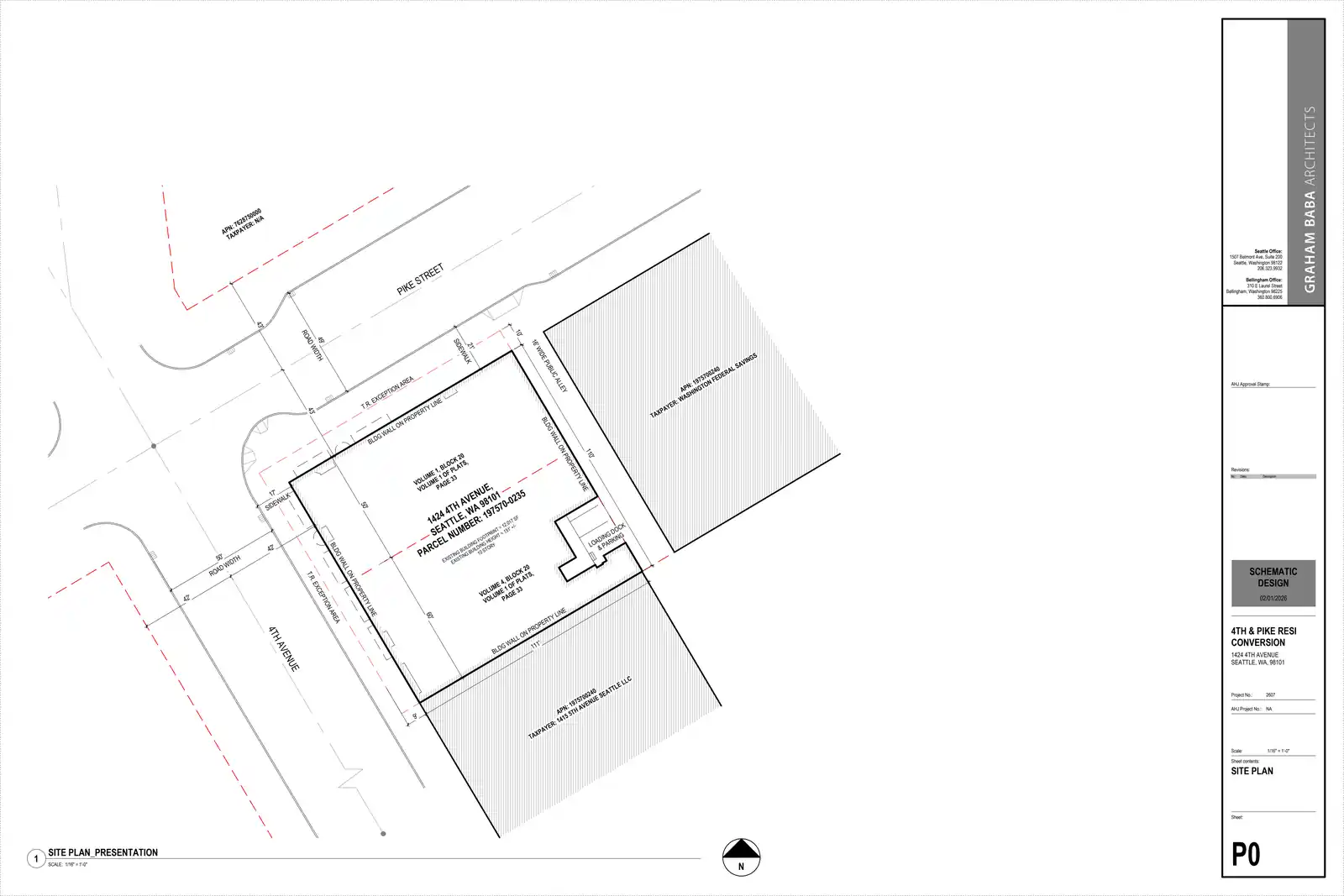 Site plan for 1424 4th Ave