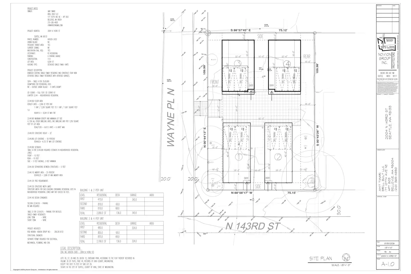 Site plan for 2004 N 143rd St