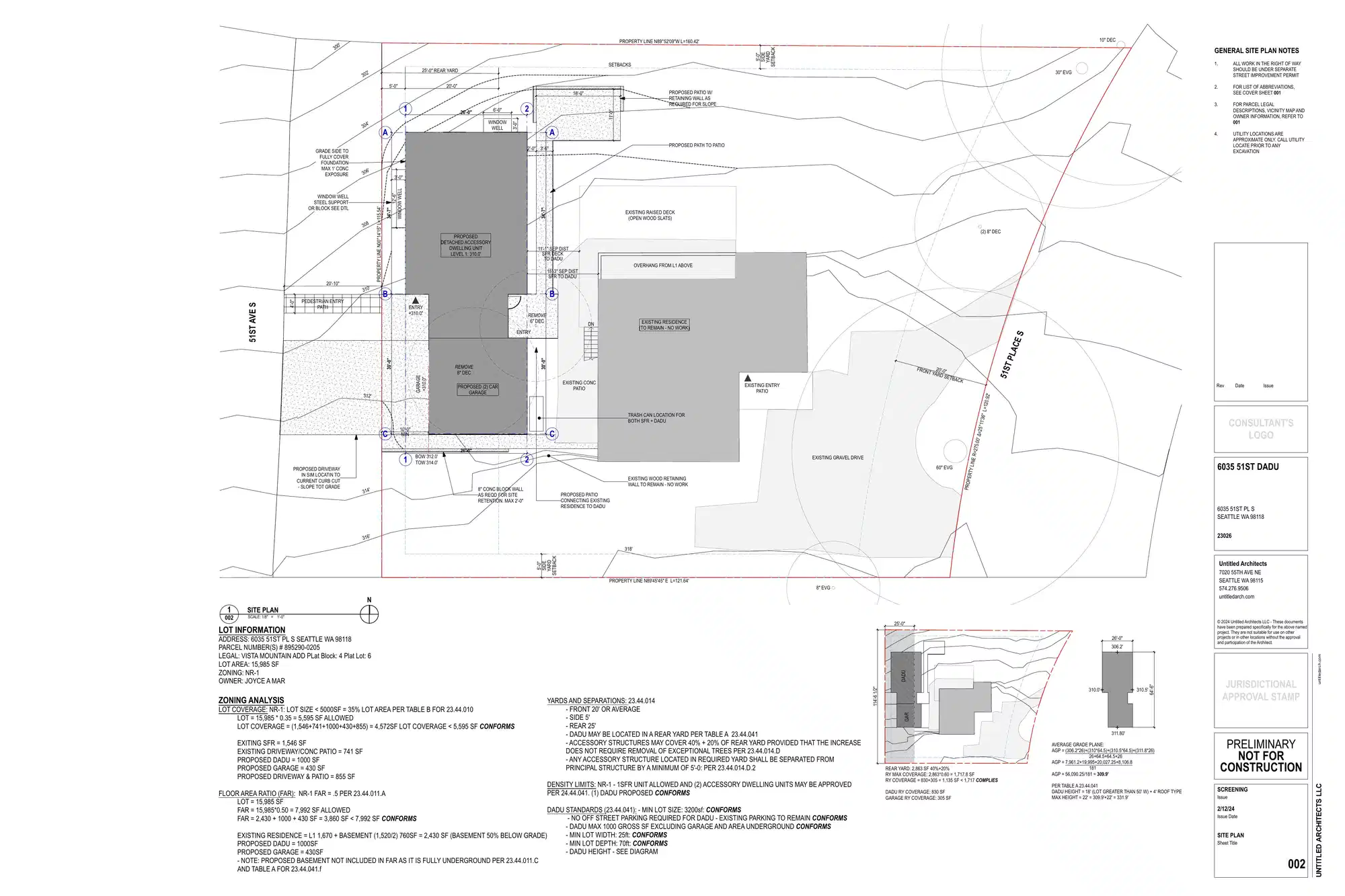 Site plan for 6035 51st Pl S