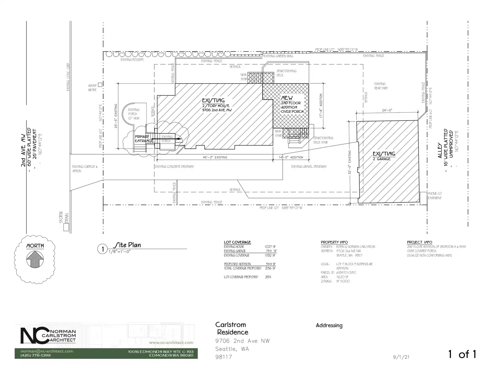 Site plan for 9706 2nd Ave NW
