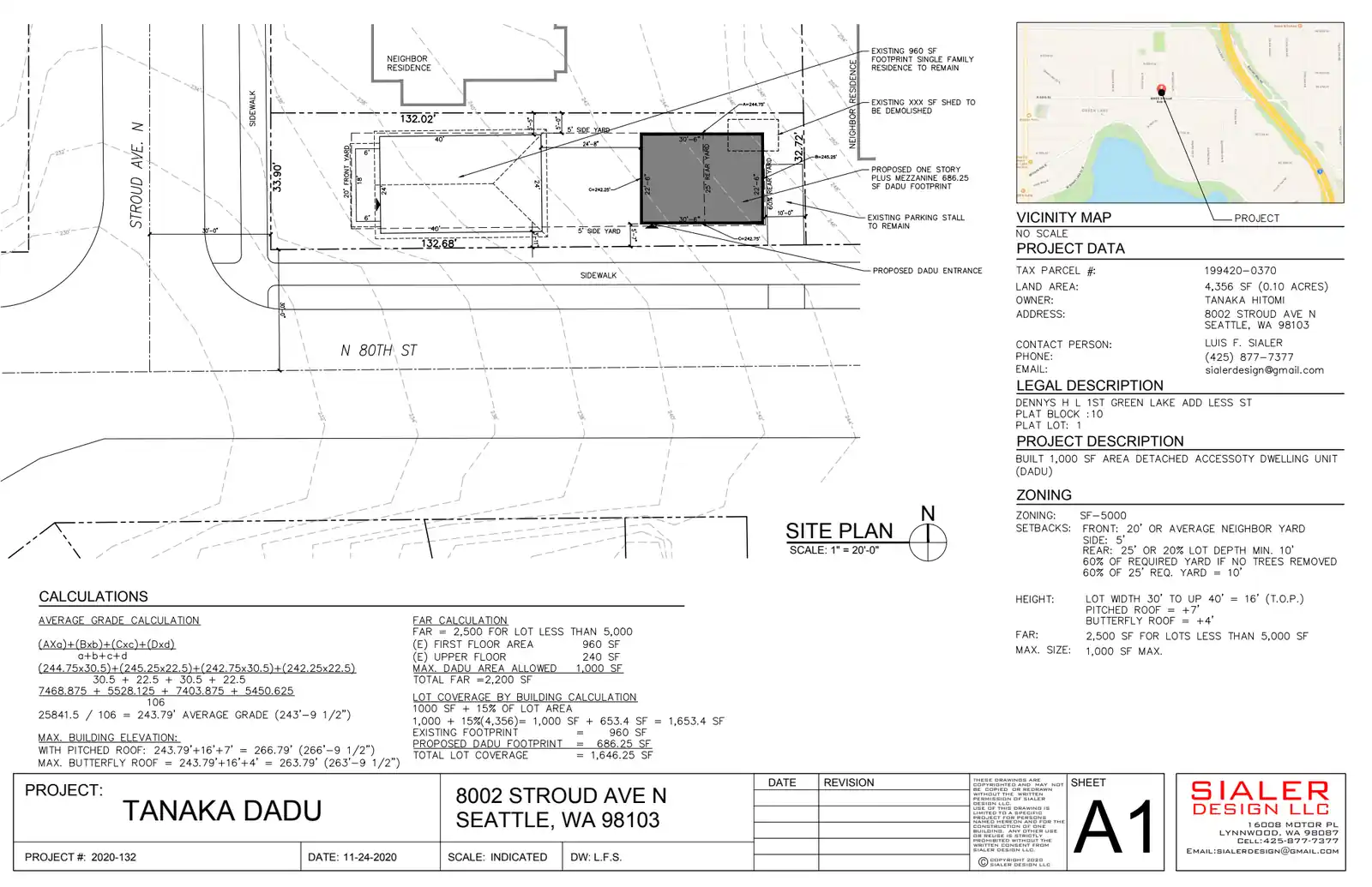 Site plan for 8002 Stroud Ave N