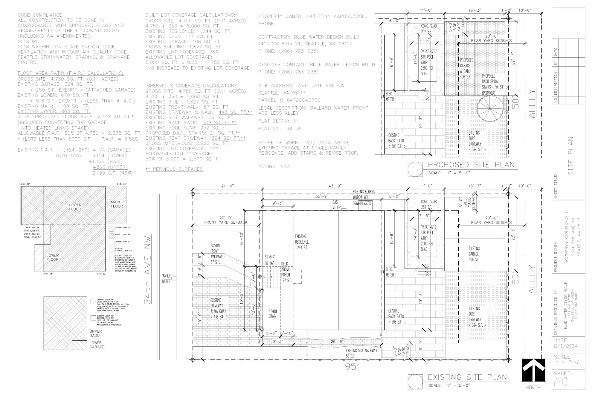Site plan for 7534 34th Ave NW