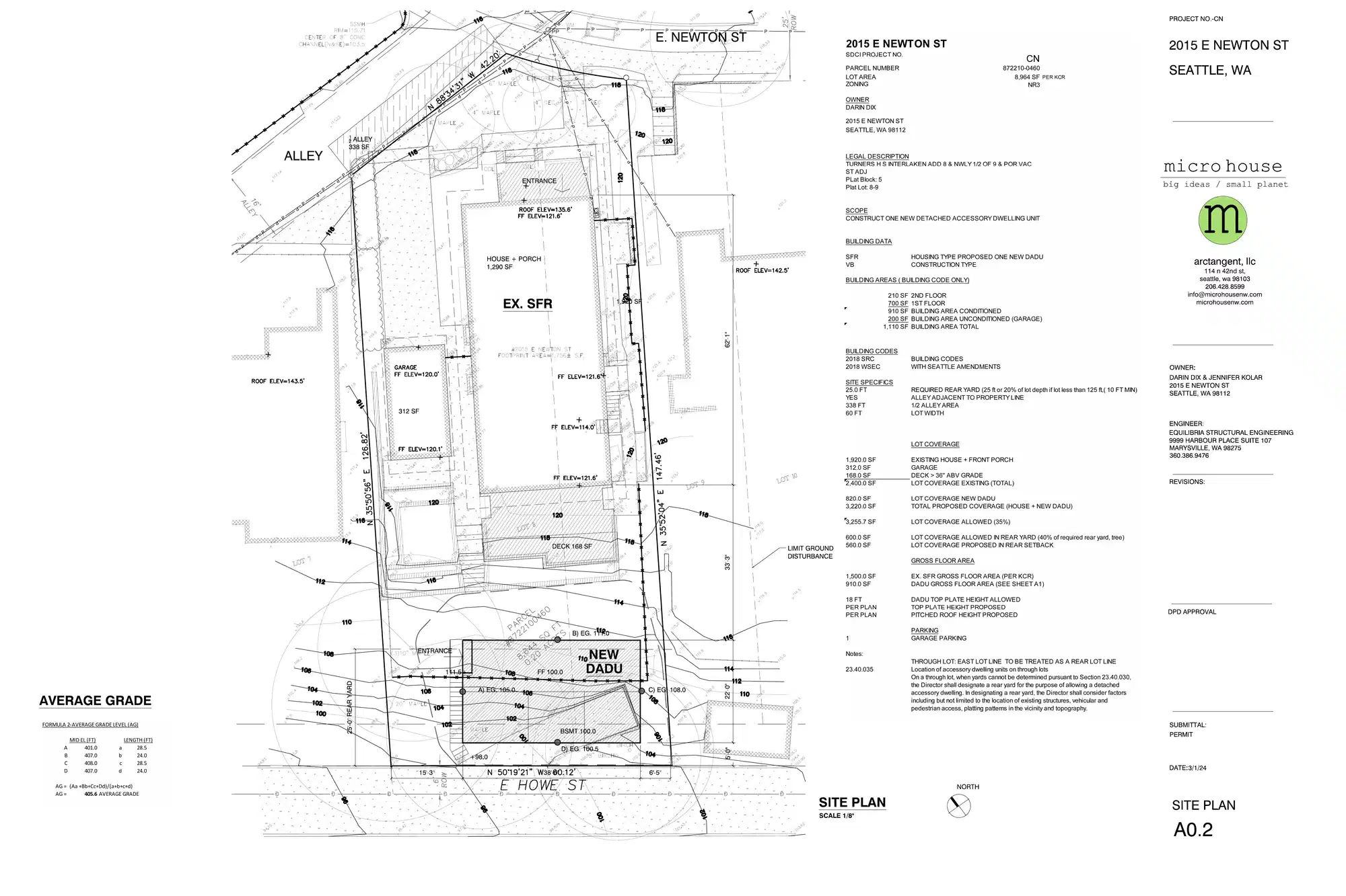 Site plan for 2026 E Howe St