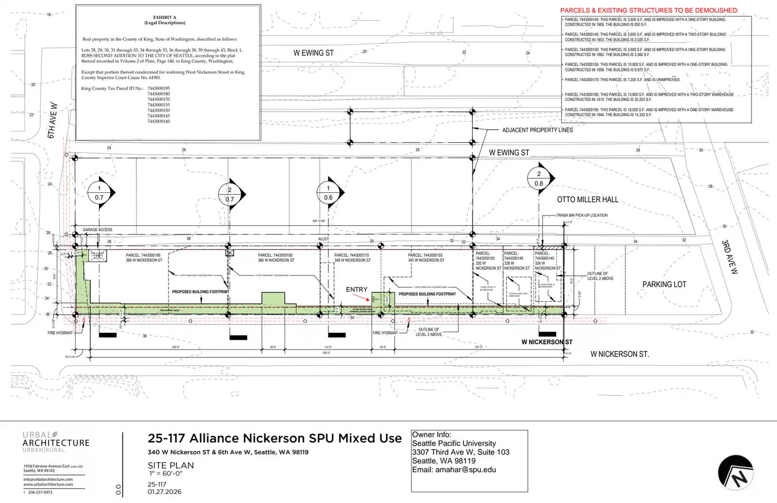 Site plan for 340 W Nickerson St