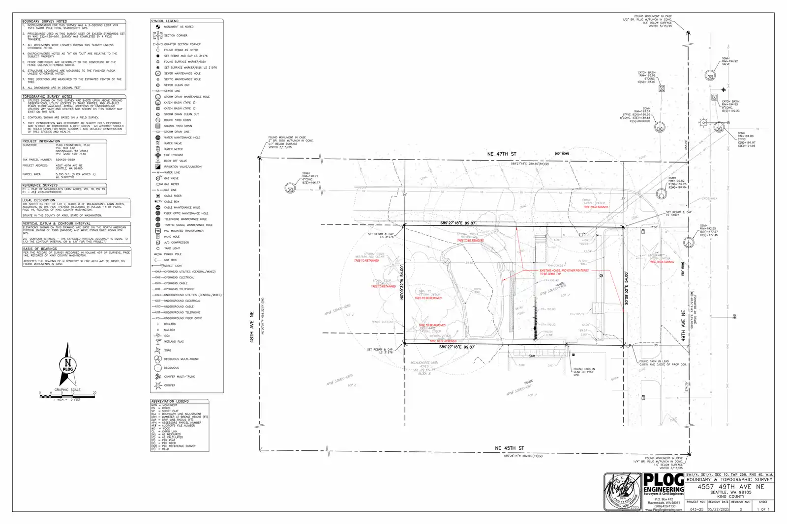 Site plan for 4557 49th Ave NE