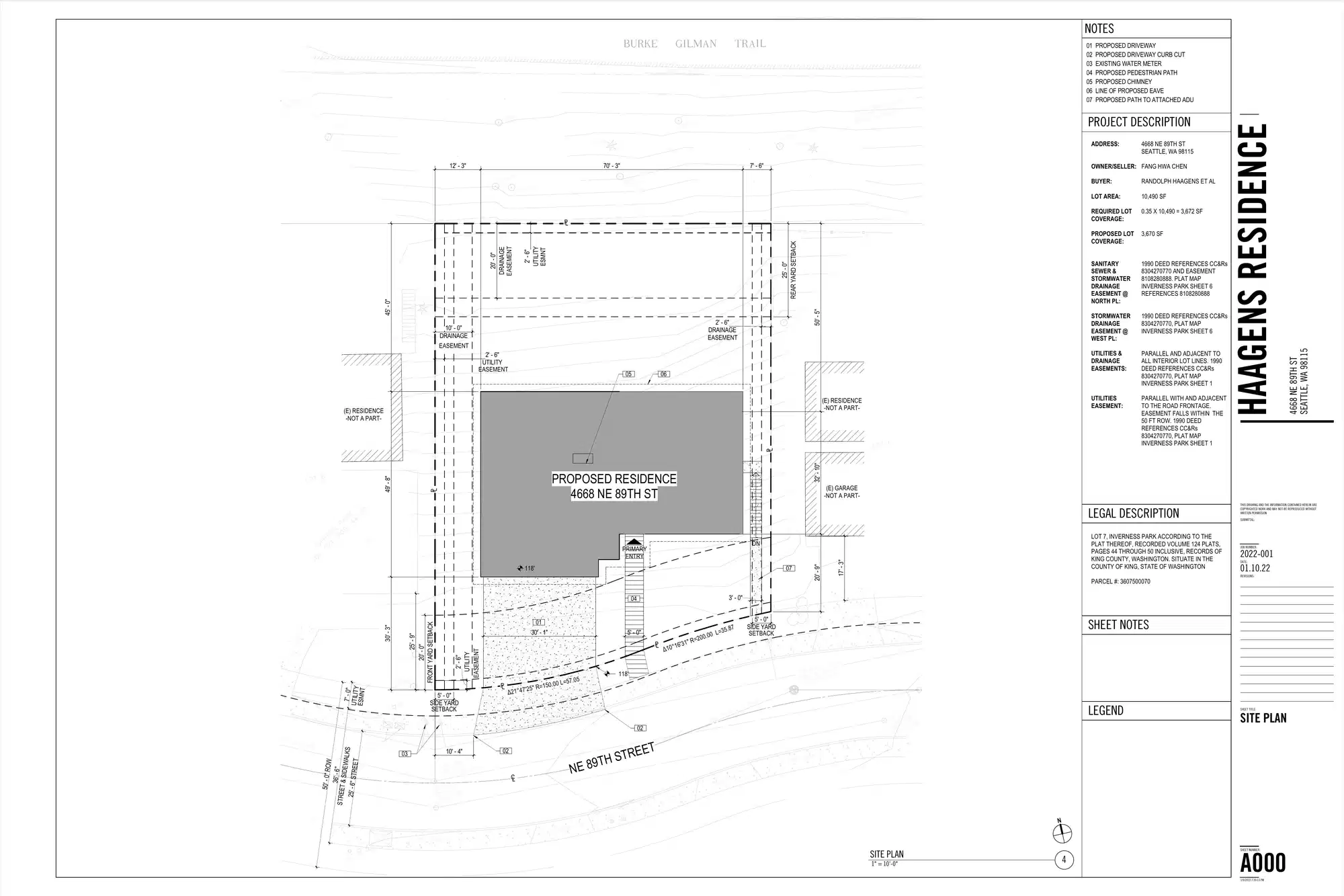 Site plan for 4668 NE 89th St
