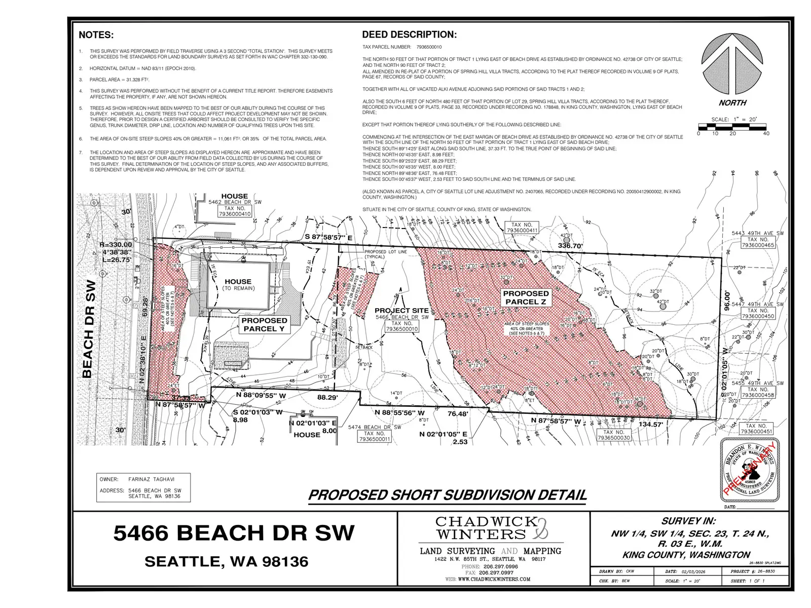 Site plan for 5466 Beach Dr SW