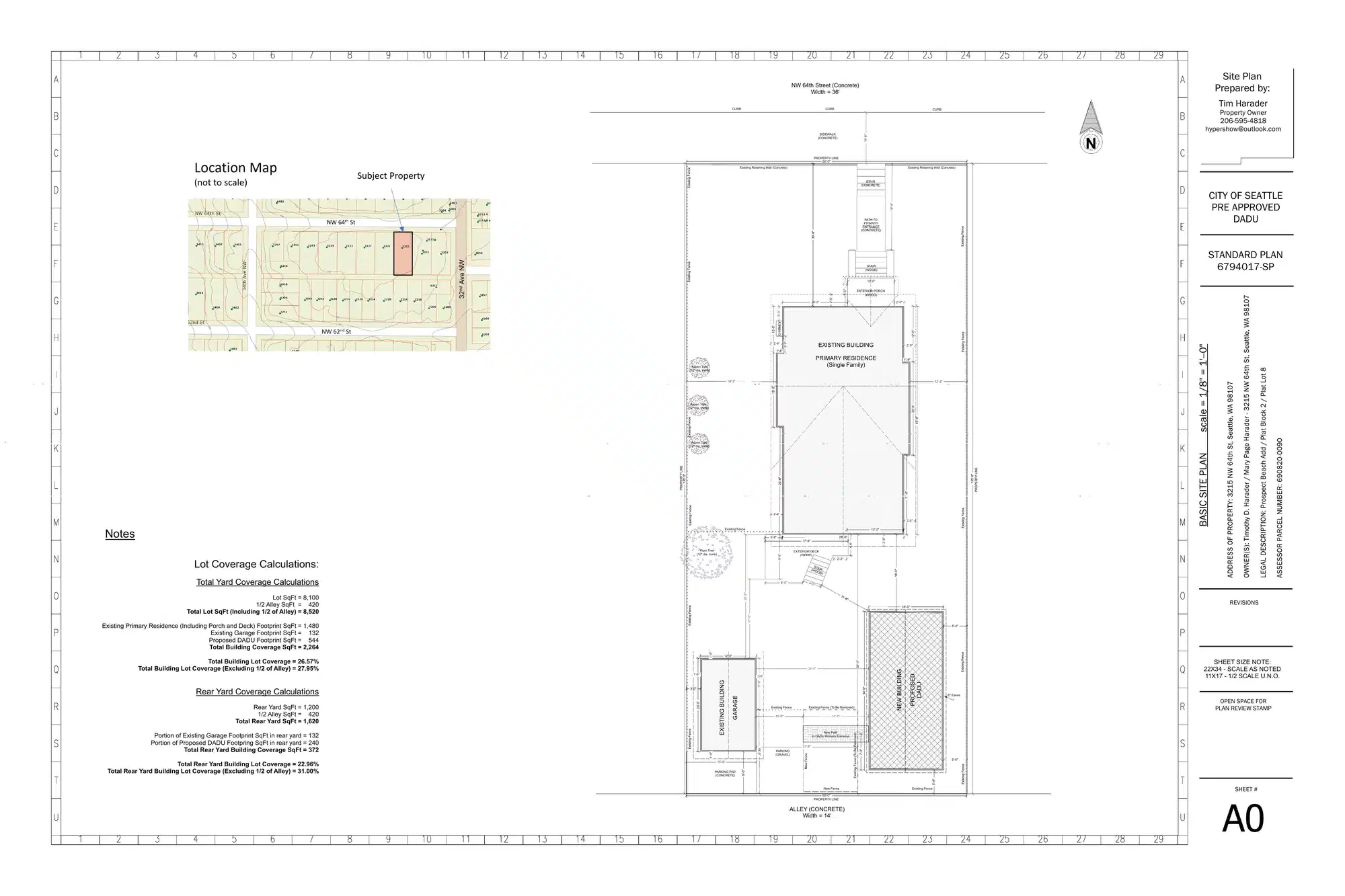 Site plan for 3215 NW 64th St