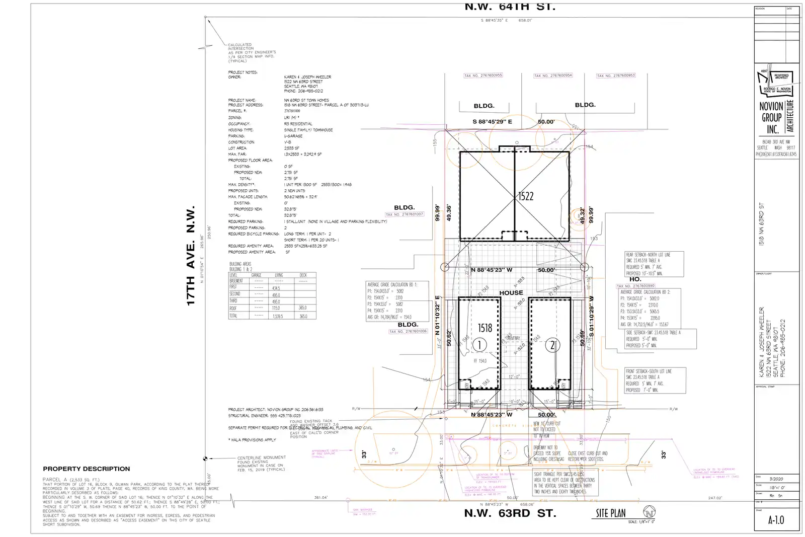 Site plan for 1518 NW 63rd St