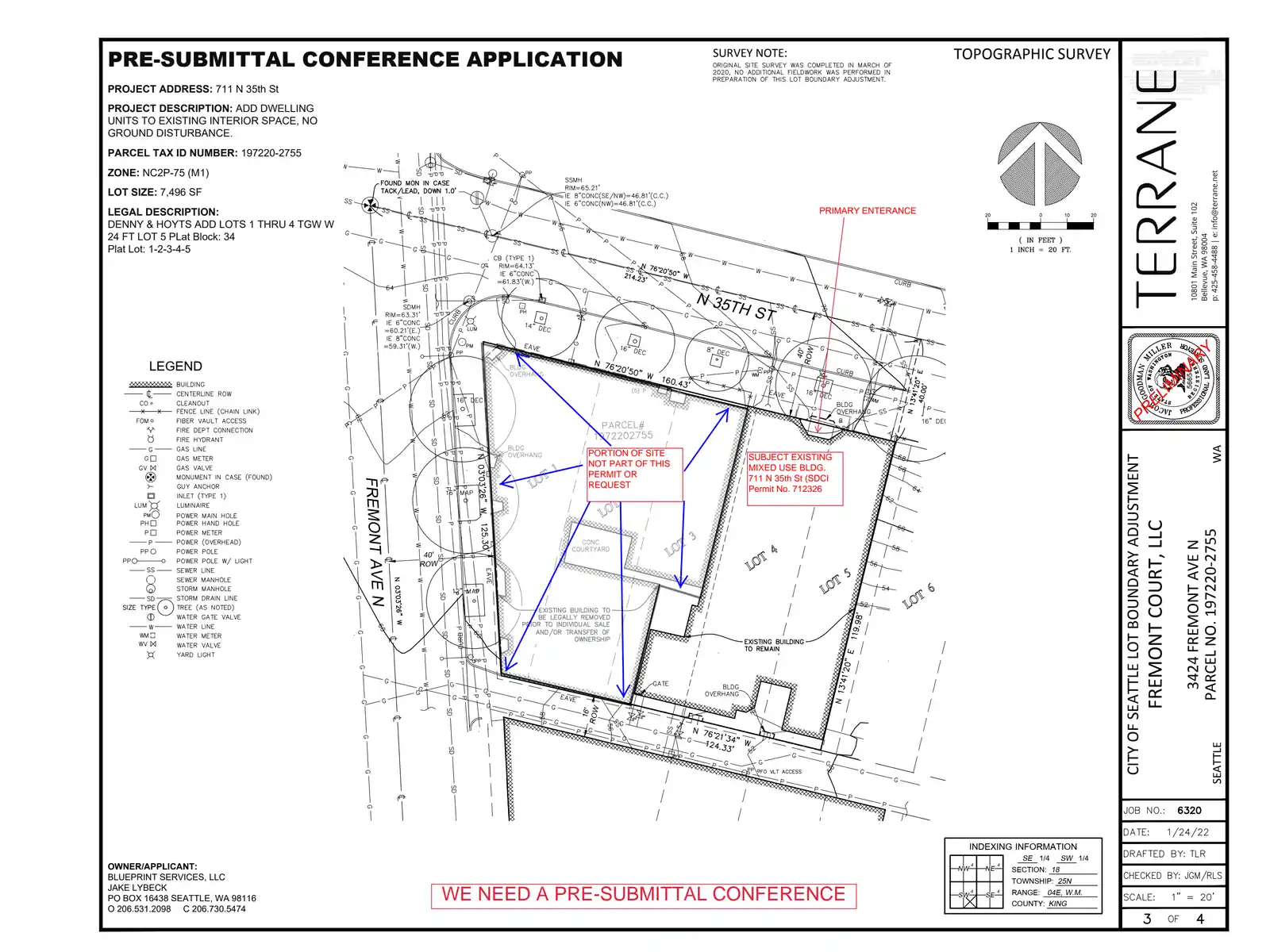 Site plan for 713 N 35th St