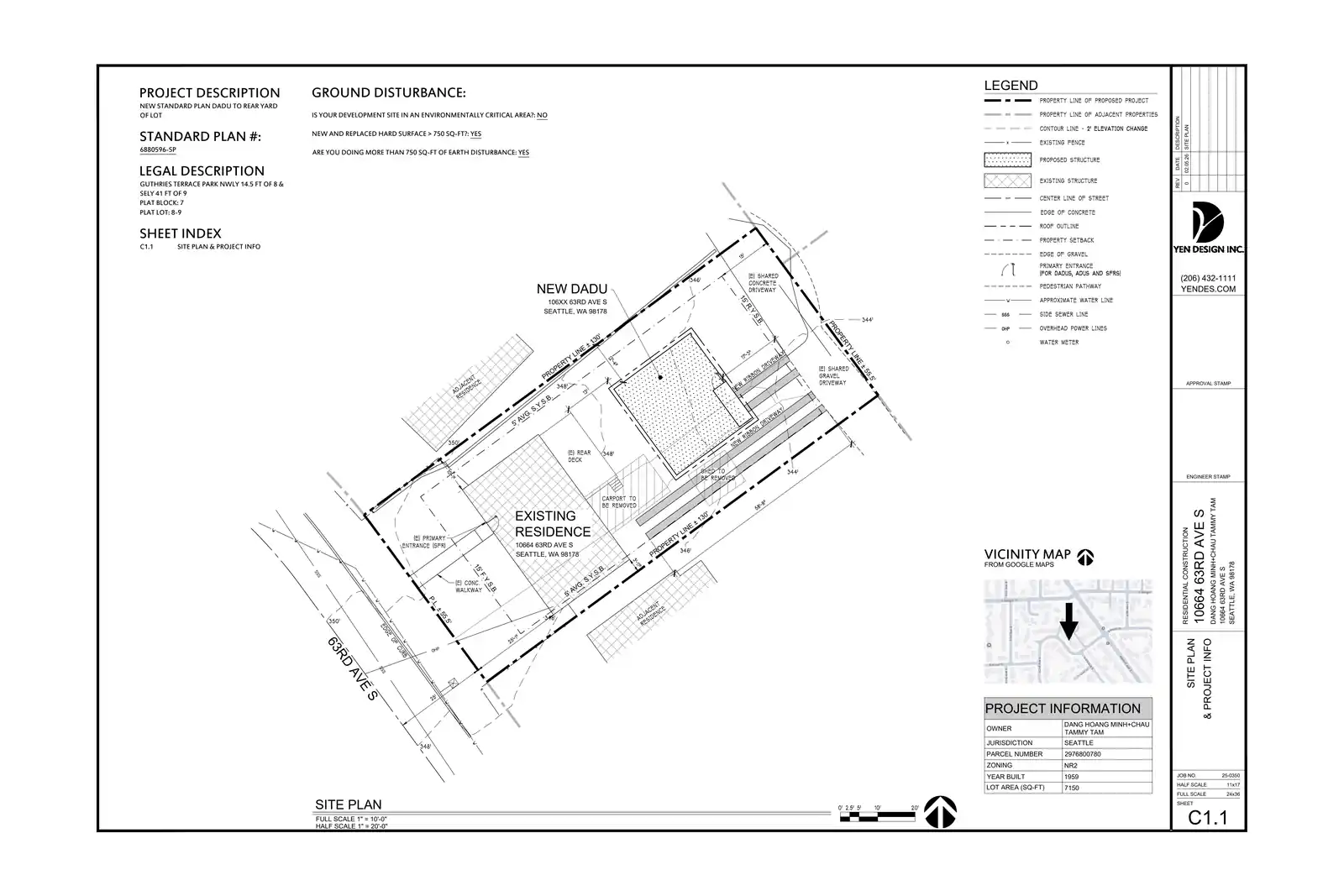 Site plan for 10664 63rd Ave S