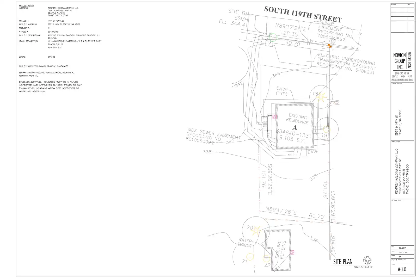 Site plan for 5537 S 119th St