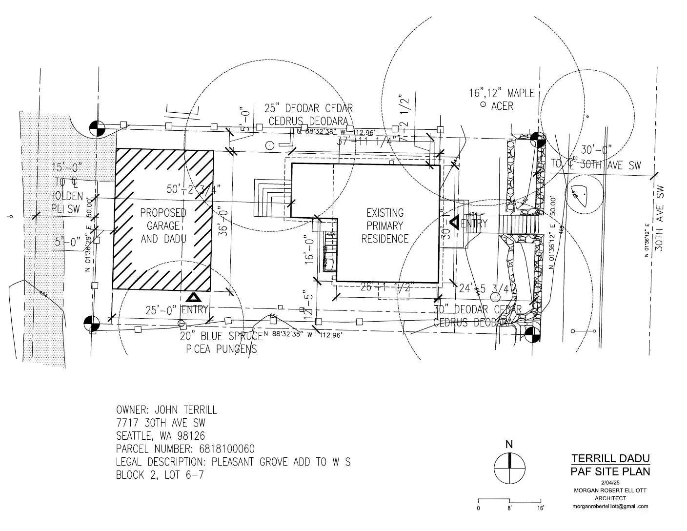 Site plan for 7718 Holden Pl SW