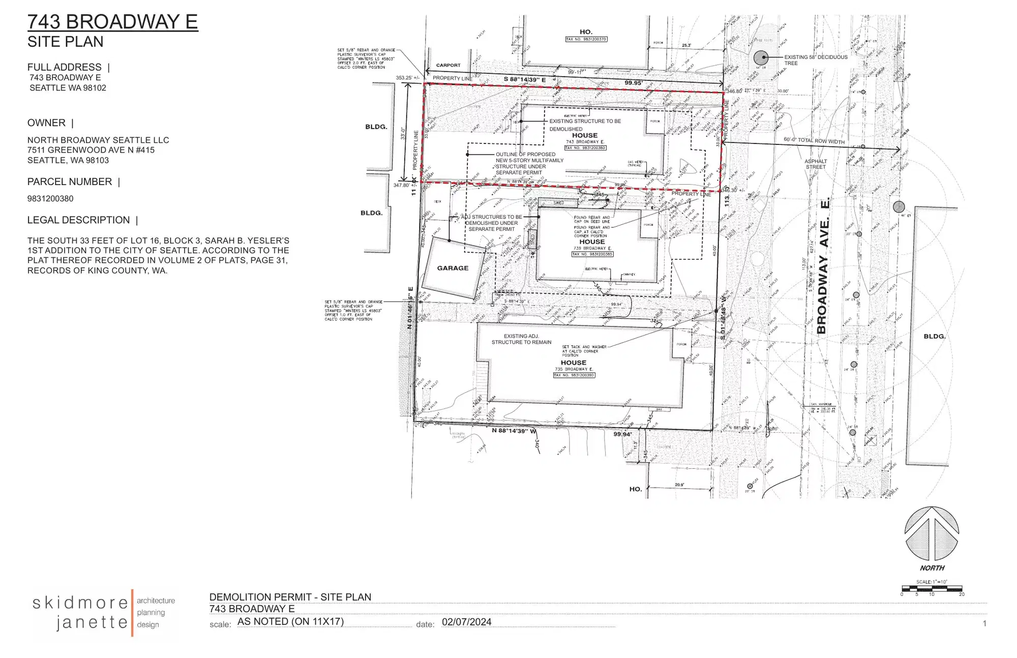 Site plan for 743 Broadway E