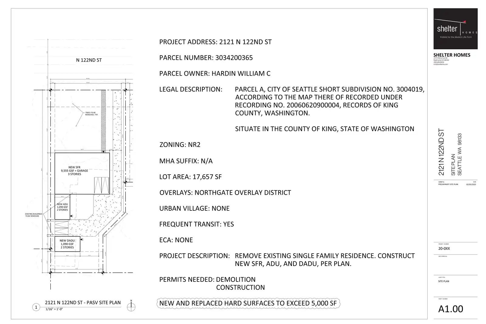Site plan for 2121 N 122nd St