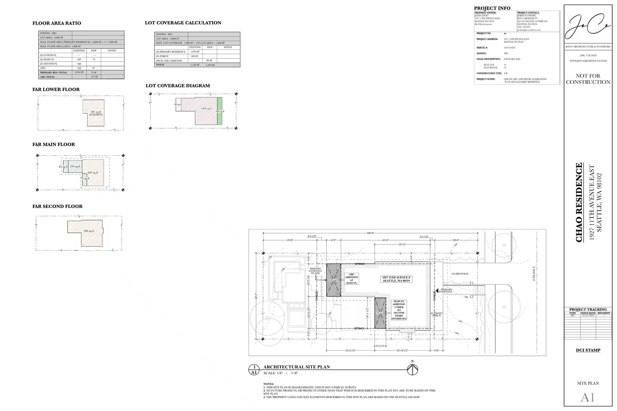 Site plan for 1927 11th Ave E