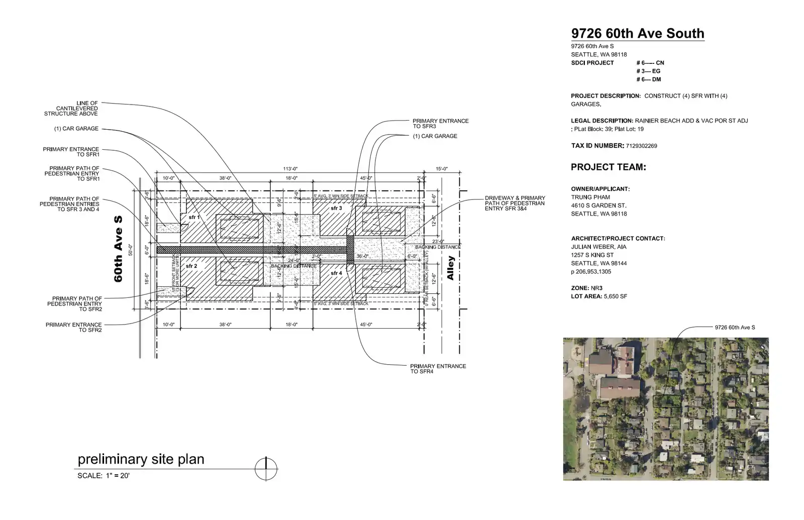 Site plan for 9726 60th Ave S