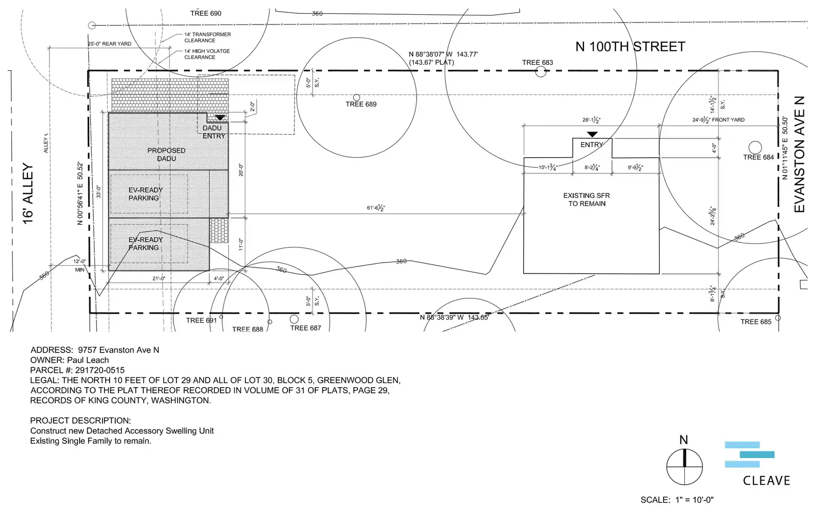 Site plan for 517 N 100th St