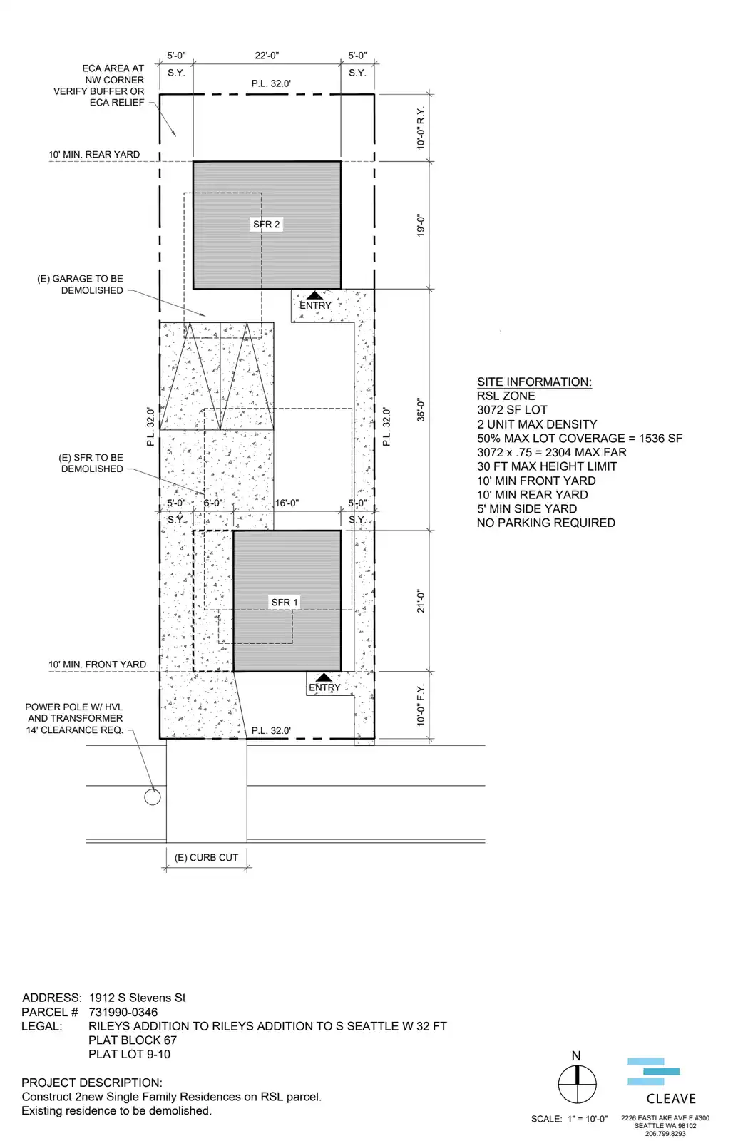 Site plan for 1912 S Stevens St