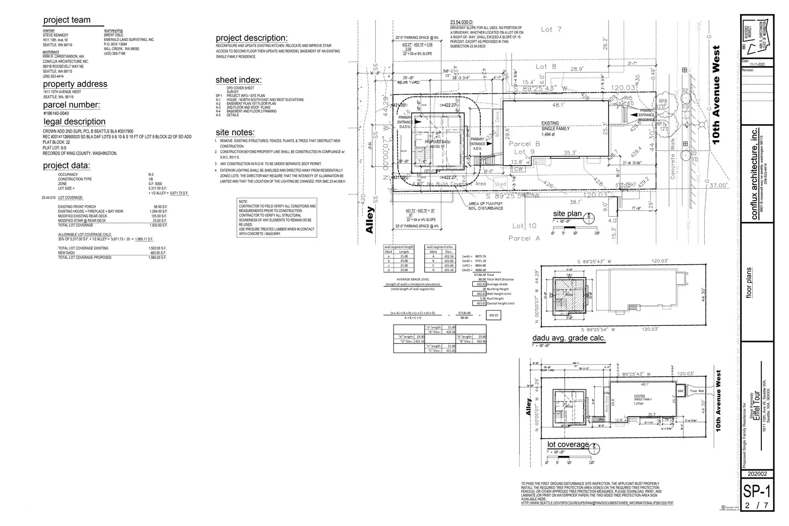Site plan for 1611 10th Ave W