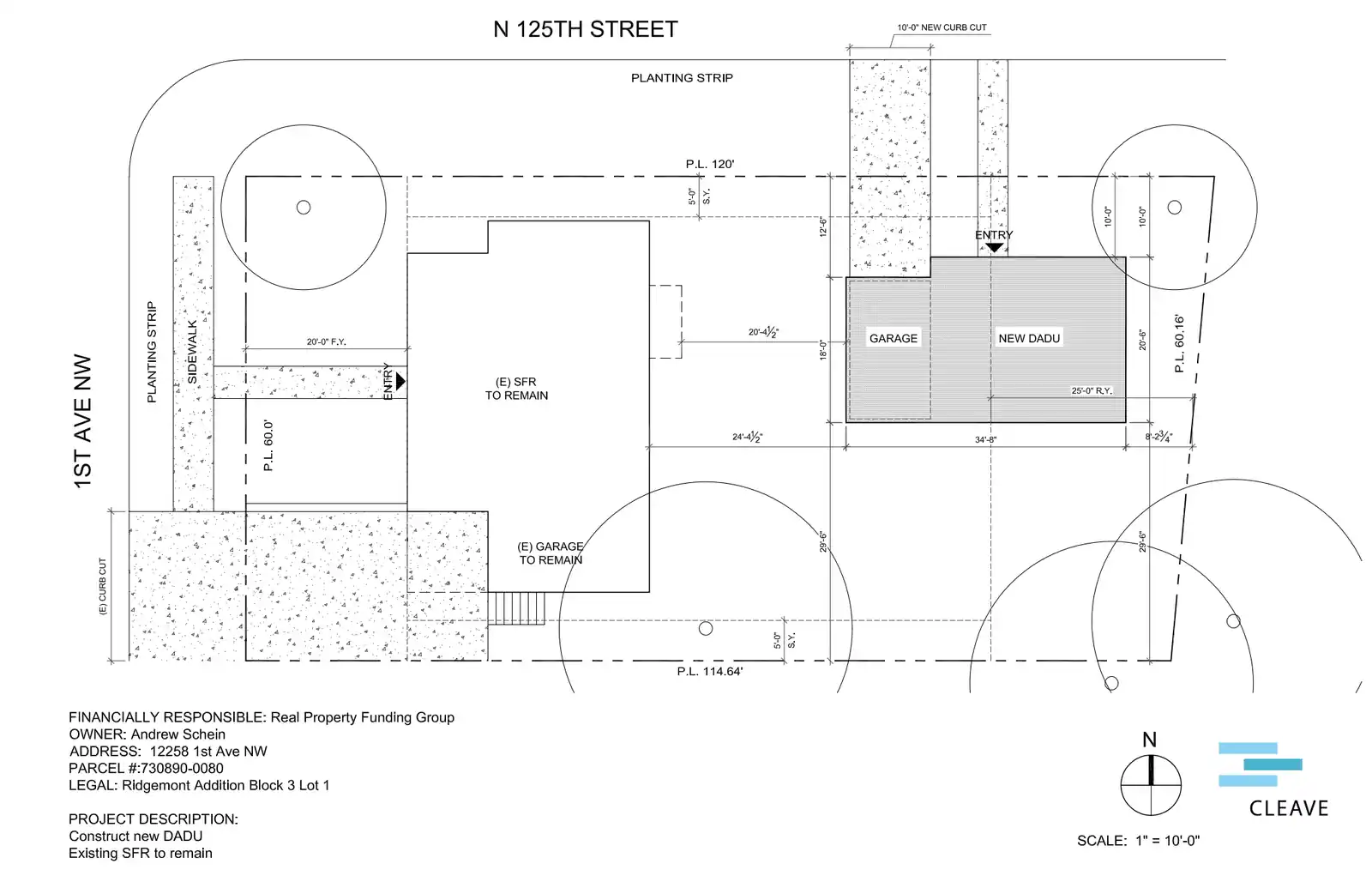 Site plan for 113 N 125th St
