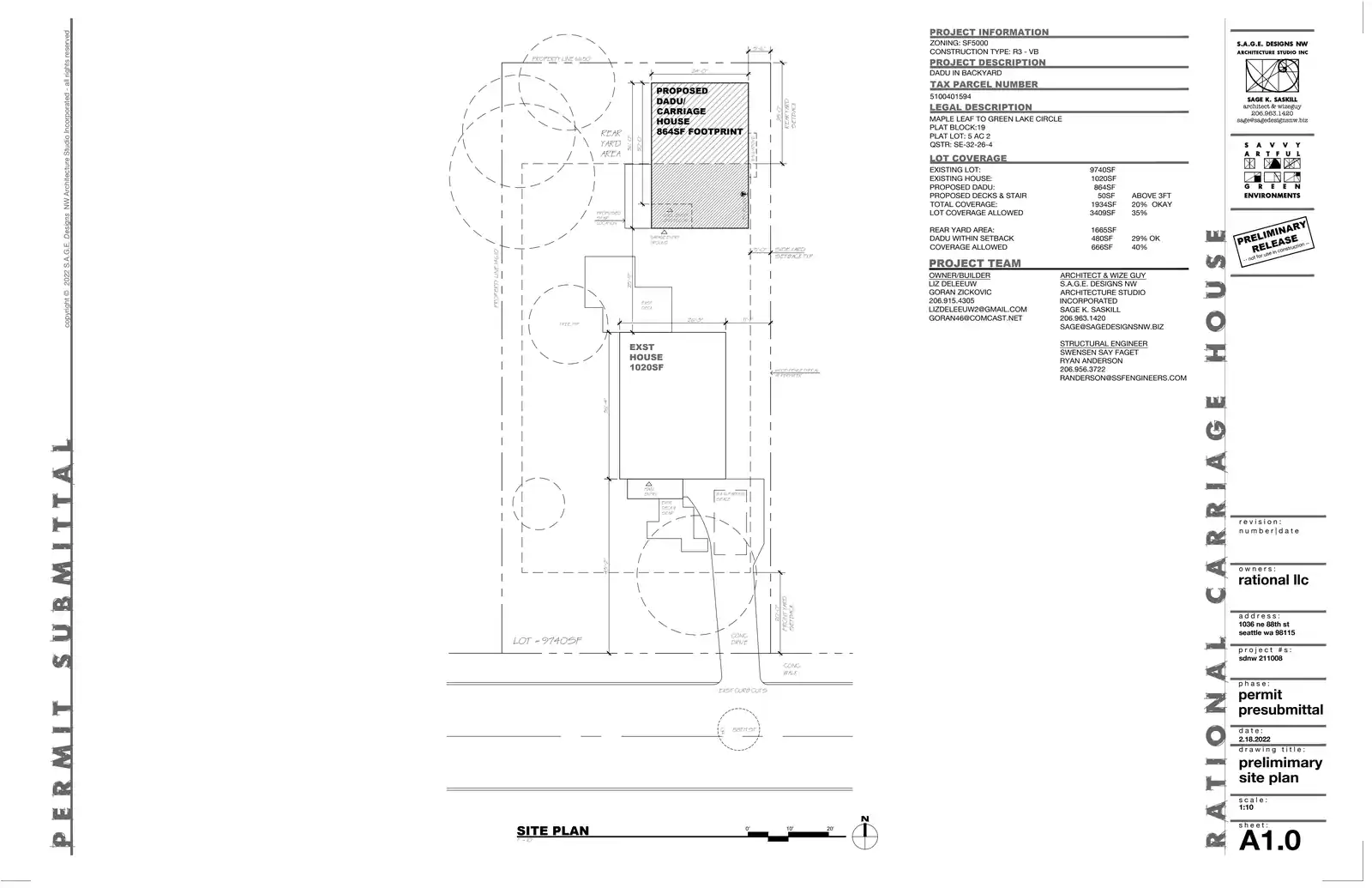 Site plan for 1036 NE 88th St