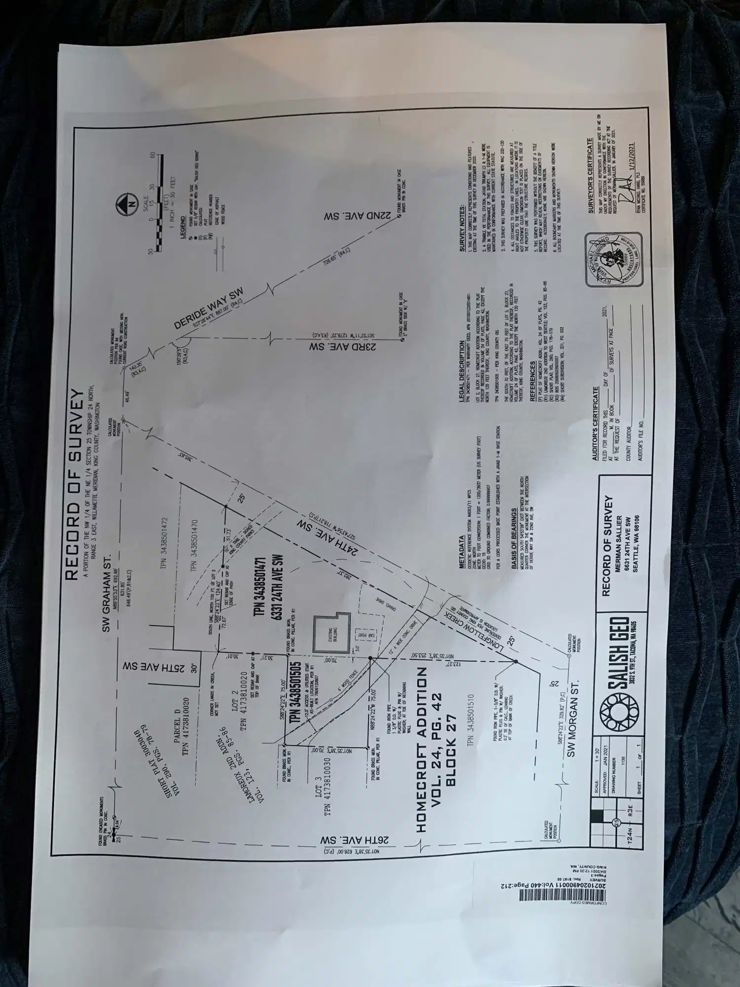 Site plan for 6331 24th Ave SW