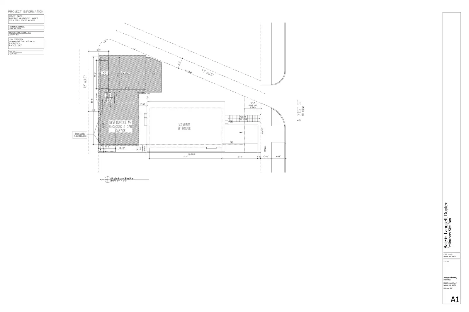 Site plan for 930 N 71st St
