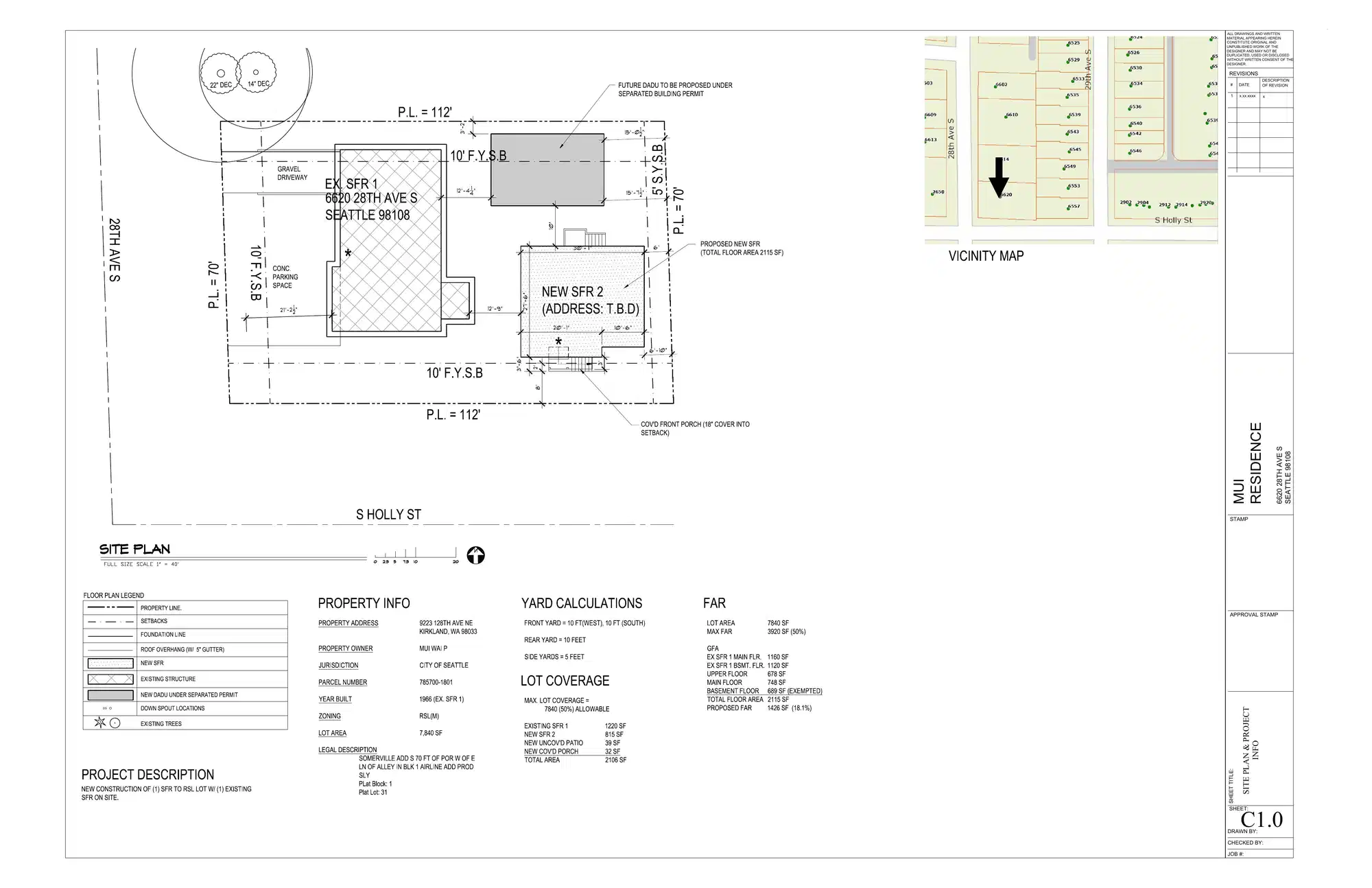 Site plan for 6620 28th Ave S