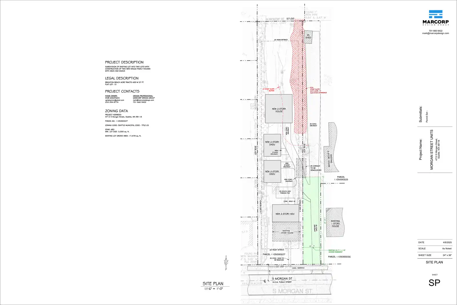 Site plan for 4712 S Morgan St